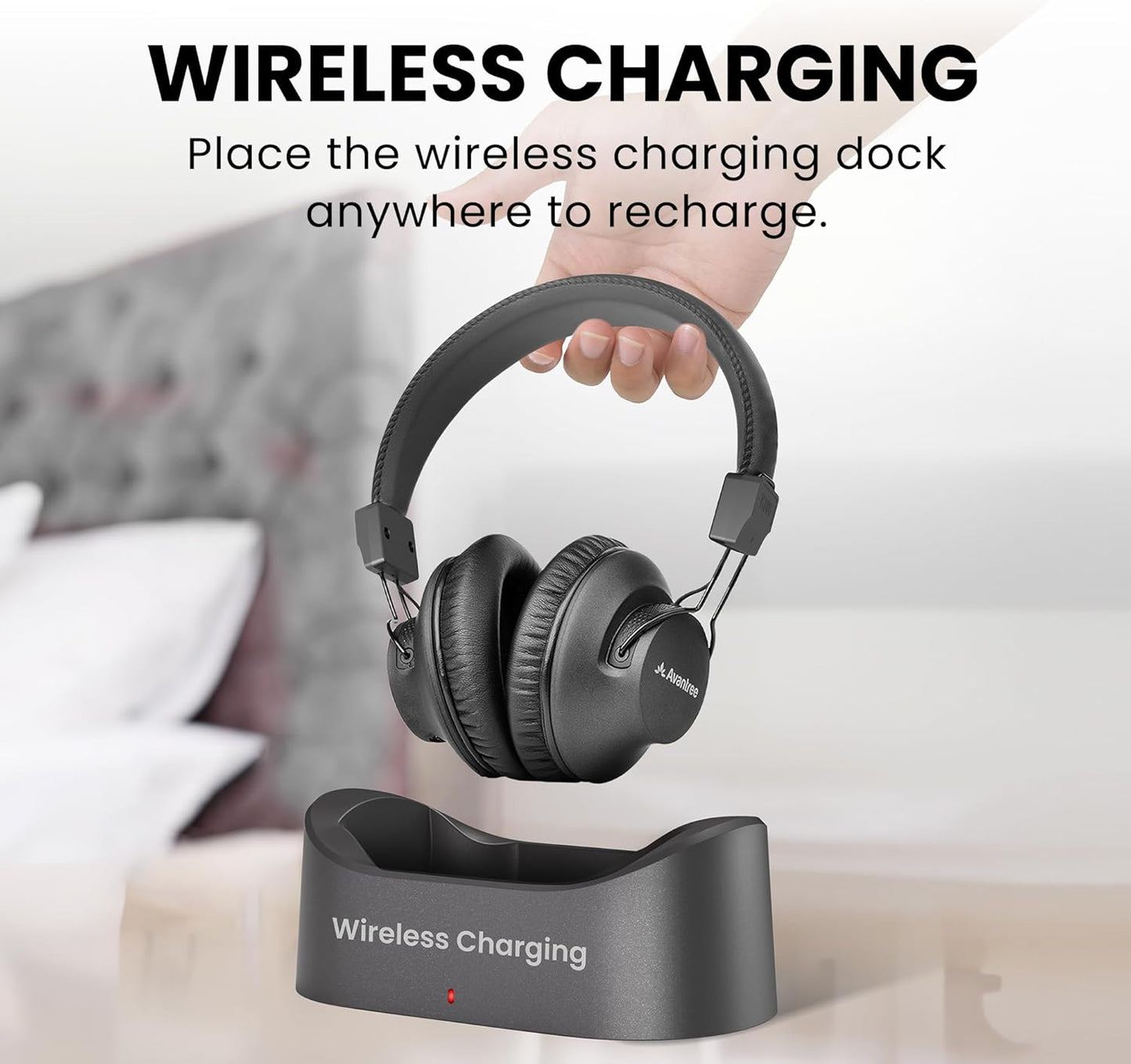 Avantree HT5009 Plus - Ultra Comfortable Wireless Headphones for TV Watching, 60h Playtime, Clear Voice & Enhanced Volume for Seniors & Hard of Hearing, Compatible with Samsung, LG & Other TVs