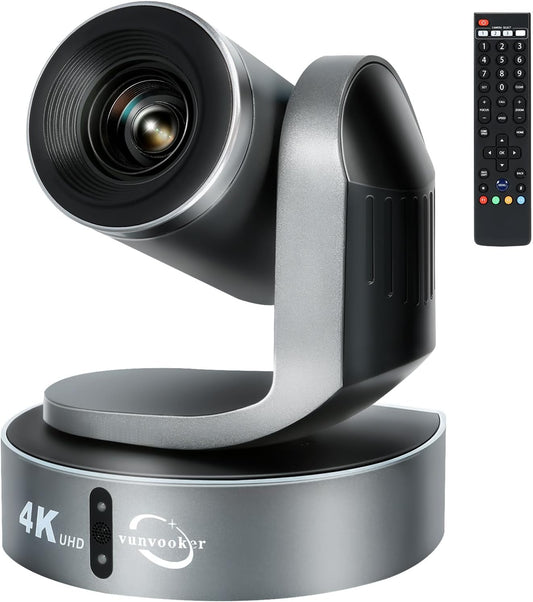 4K Conference Room Camera,PTZ Camera 20X Optical Zoom with IP/USB3.0/HDMI/RS232/RS485 for IP Live Streaming Video Conference and Church Education