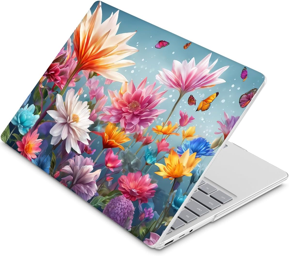 Tuiklol Case for 15 Inch Microsoft Surface Laptop 5/4/3 2022-2020, Model 1979/1953/1872/1873 Hard Shell Cover, Keyboard Cover+Screen Protector+Dust Plugs,Multicolored Floral