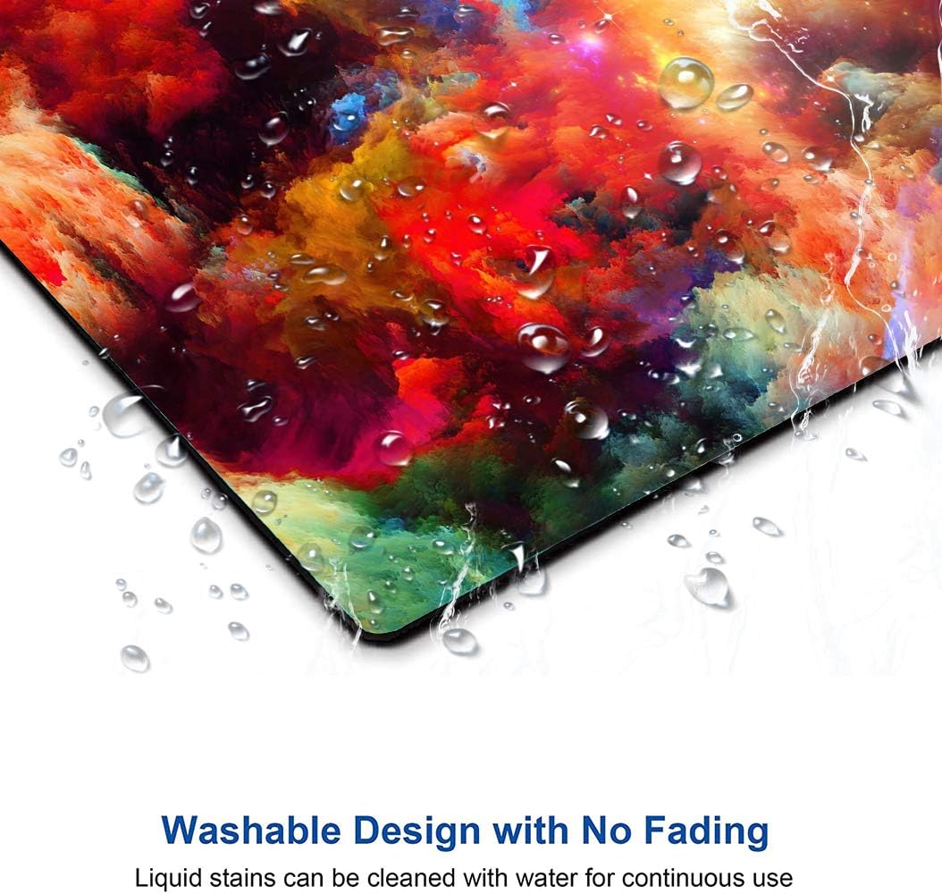Colorful Galaxy Clouds Mouse Pad,Gaming Non-Slip Rubber Base Mouse Pads for Computers Laptop Office, 9.5"x7.9"x0.12" Inch(240mm x 200mm x 3mm)