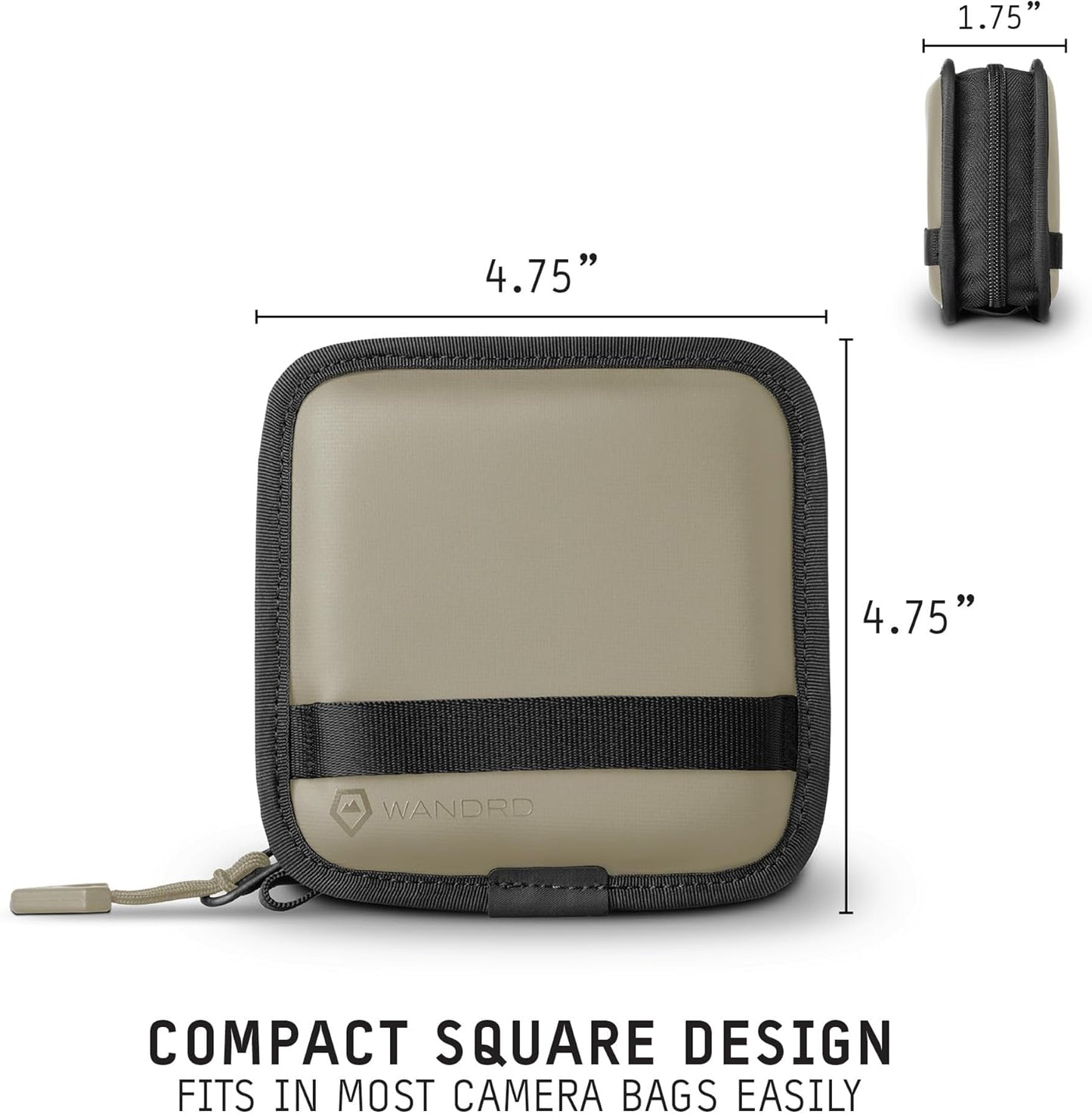 WANDRD Lens Filter Case - Store 4 Filters in Your Camera Backpack or Camera Case, Protect Photography Accessories from Scratches, Dust & Impact (Yuma Tan)