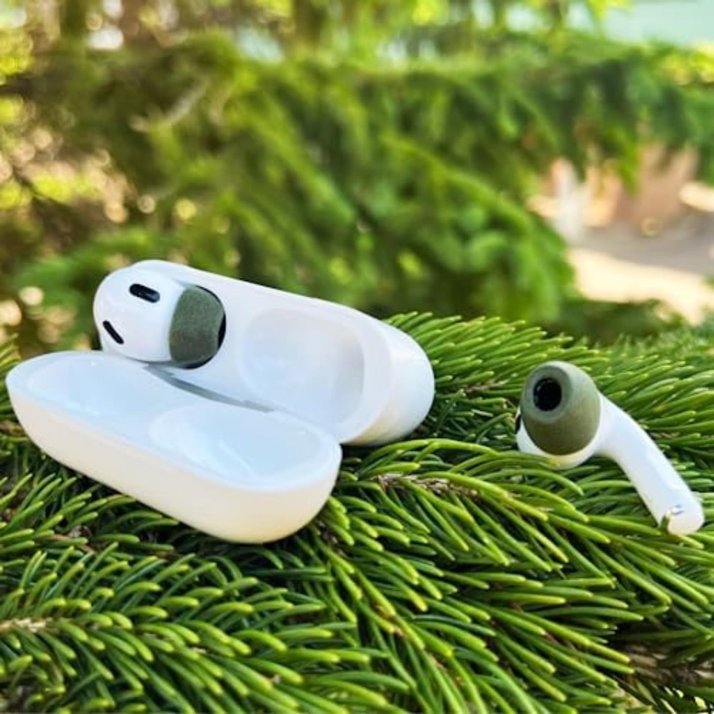 Comply Memory Foam Replacement Earbud Tips for Apple AirPods Pro 1 & 2 | Ultimate Comfort, Secure Fit, Superior Noise Isolation | Anti Slip, Prevent from Falling Out | Green (S/M/L) (3 Pairs)