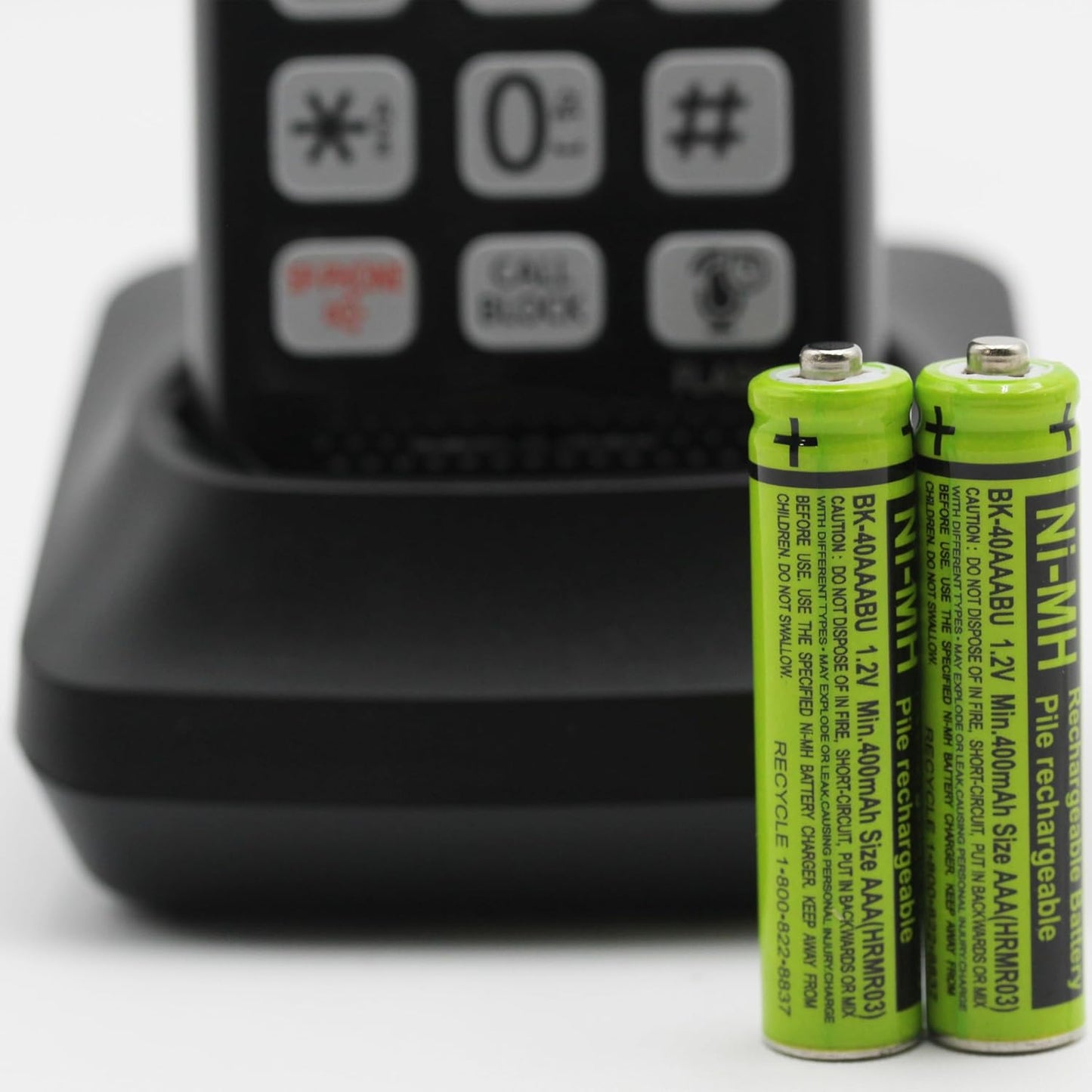 2 BK-40AAABU 1.2V 400mAh Battery Packs for Panasonic BK40AAABU Highpower Corun Cordless Phone