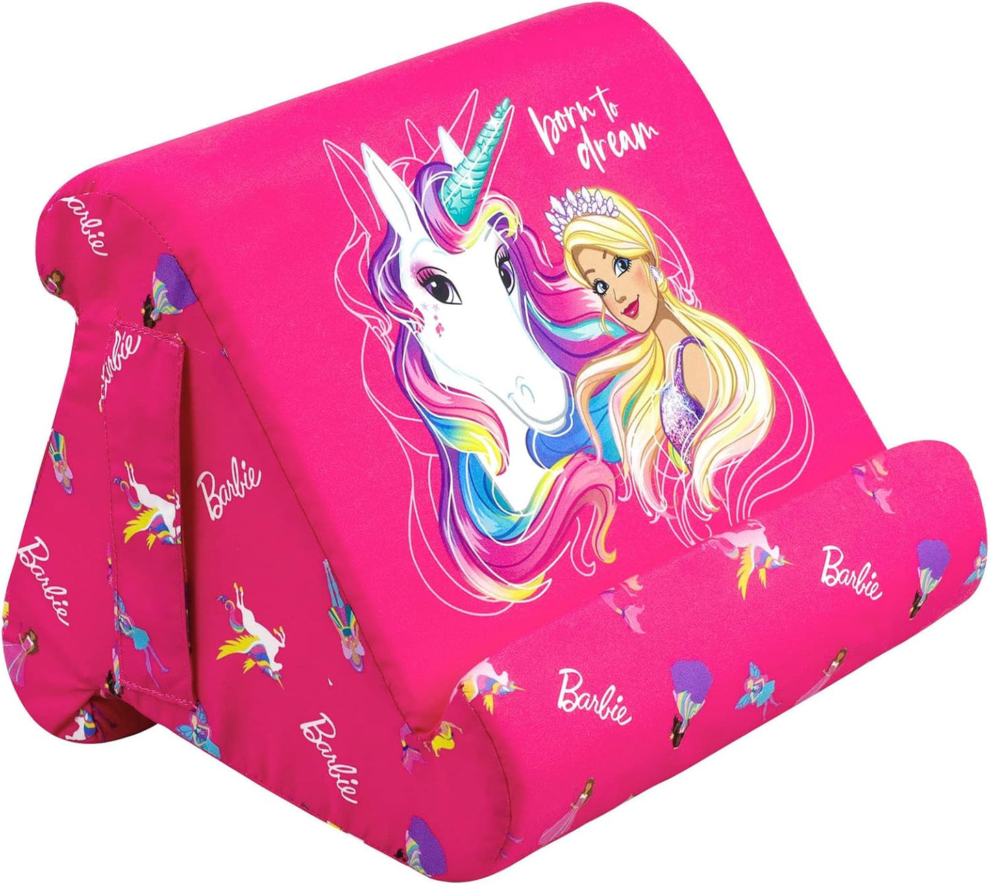 Flippy Tablet Pillow Stand - Cushion Tablet Stand & Holder, Bed Support for Lap and Desk, Compatible with Phone & Book Reading: Kindle, iPad Pro, iPhone & Samsung - Barbie