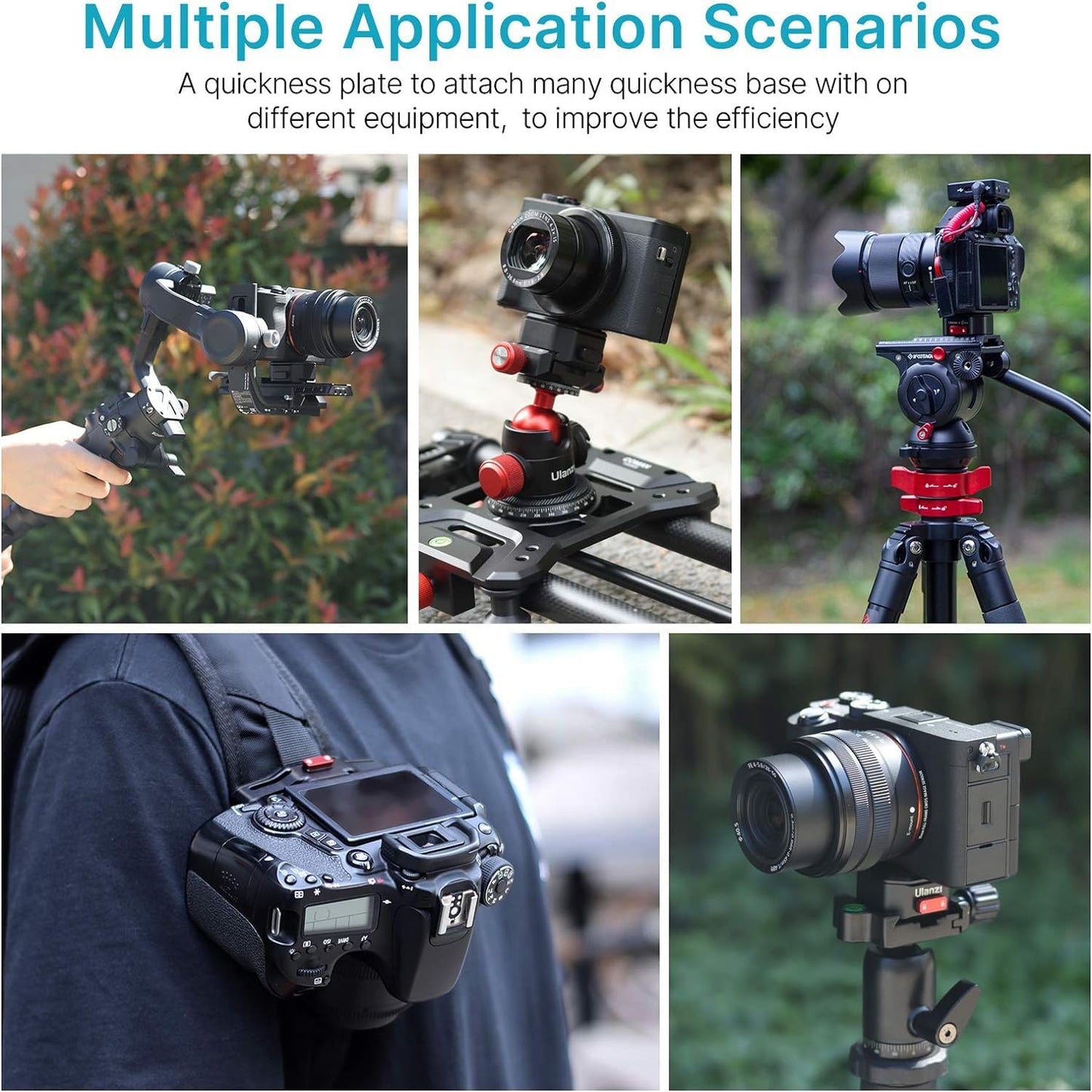 Upgrade Claw Quick Release Plate Camera Mount w Arca Swiss Slot, 1/4" Screw DSLR Stabilizer Adapter Compatible with DJI OSMO 360/OSMO Pocket 3/Insta 360 x 5/Sony/Zhiyun/DJI Gimbal/Slider/Tripod Plate