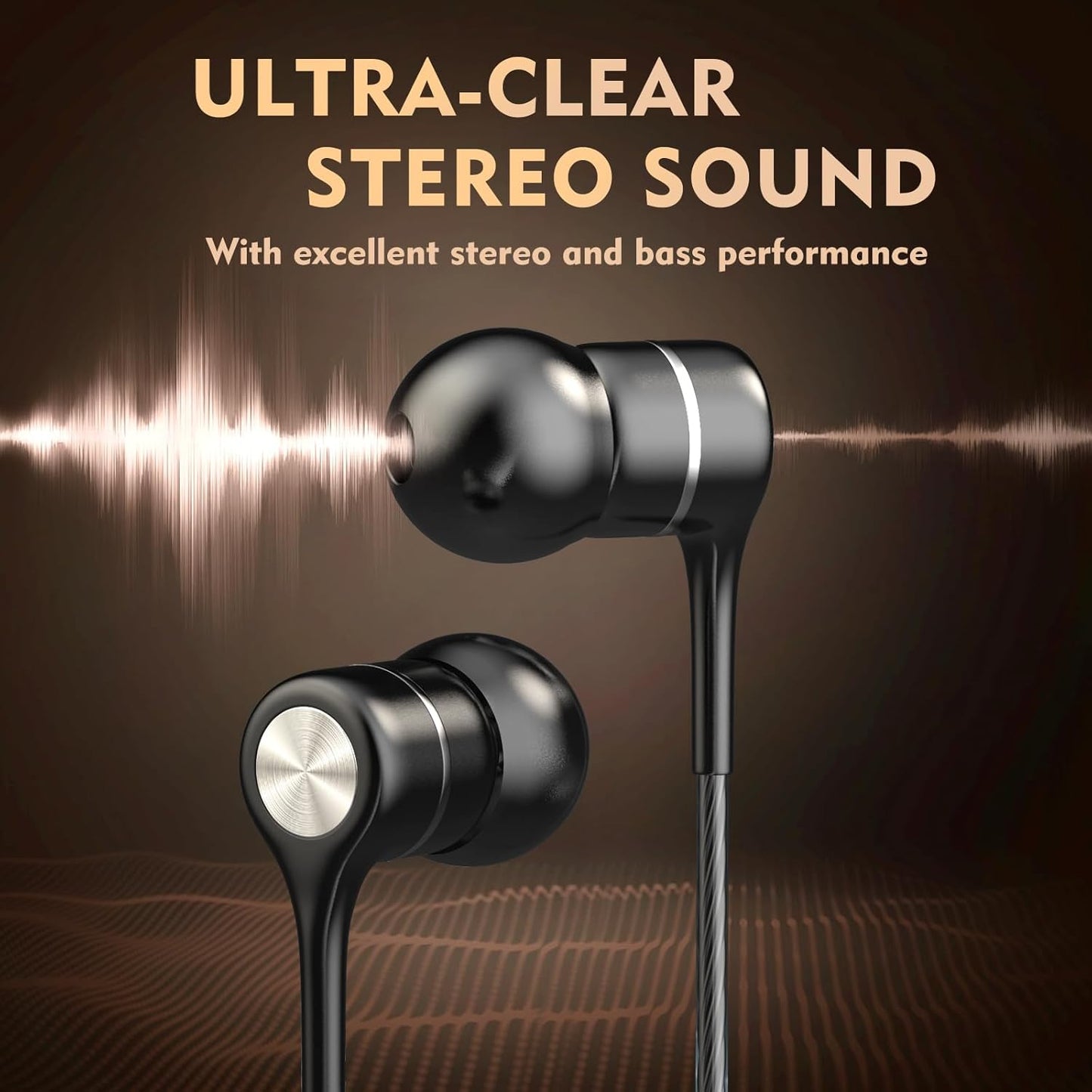 Earbuds Earphones with Microphone, 5 Pack Wired Heavy Bass Headphones, Earphone with Noise Isolating, Fits 3.5mm Interface for iPad, Desktop