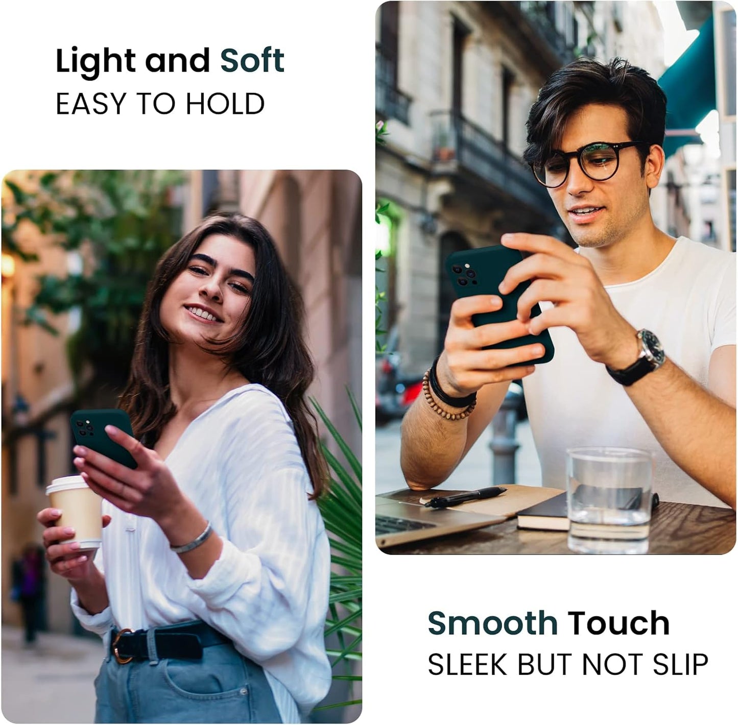 FireNova Designed for iPhone 13 Pro Case, Silicone Upgraded [Camera Protection] Phone Case with [2 Screen Protectors], Soft Anti-Scratch Microfiber Lining Inside, 6.1 inch, Teal