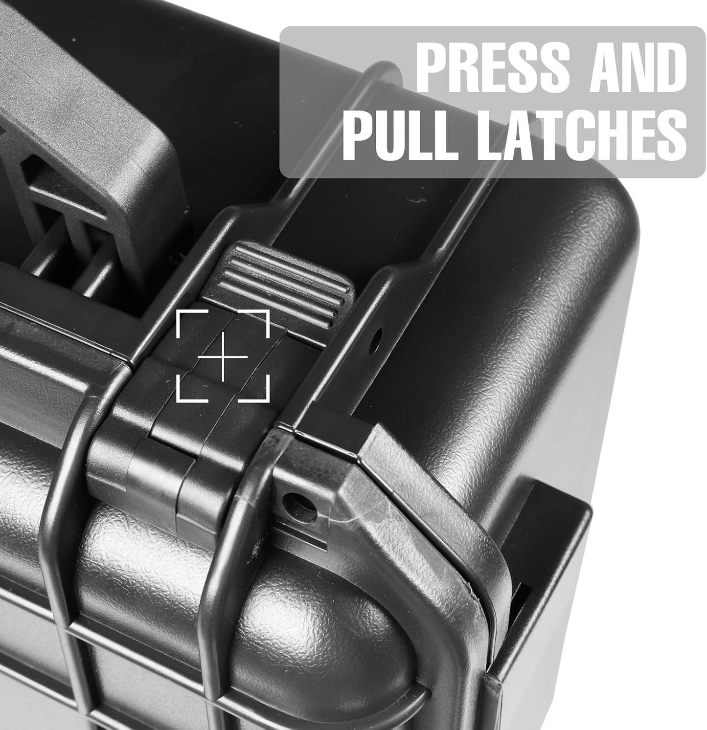 Hard Case, 14x 11.5x 6.5 Inch Portable Weather Waterproof Protective Camera Case with Customizable Foam, Fit Use of Drones, Camera, Equipments