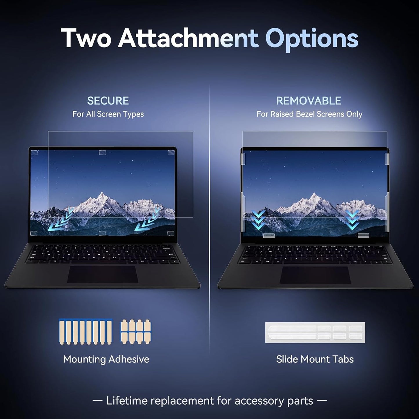 Laptop Privacy Screen 14 Inch Compatible with HP/Dell/Acer/Samsung/Asus/Lenovo/Toshiba,16:10 Aspect Removable Anti Glare Blue Light Filter Protector, 14 in Laptop Privacy Screen Shield