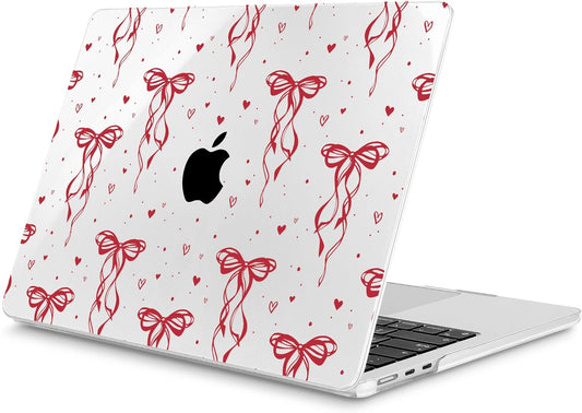 Mektron for 2025 M4 MacBook Air 13.6 Inch A3240 Case Fits 2023 A2681 M2 2024 A3113 M3 Chip with Liquid Retina Display Touch ID, Printed Plastic Hard Shell Cover for MacBook Air 13.6", Layer Bows