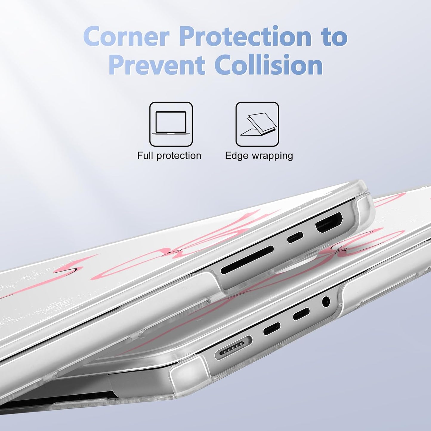 for MacBook Pro 16 inch Case 2021 2022 2023 2024 Release A3186 A3403 M4 A2991 M3 A2780 M2 A2485 M1 Pro/Max, Hard Shell Case with Screen Protector & Keyboard Cover, Star Bow