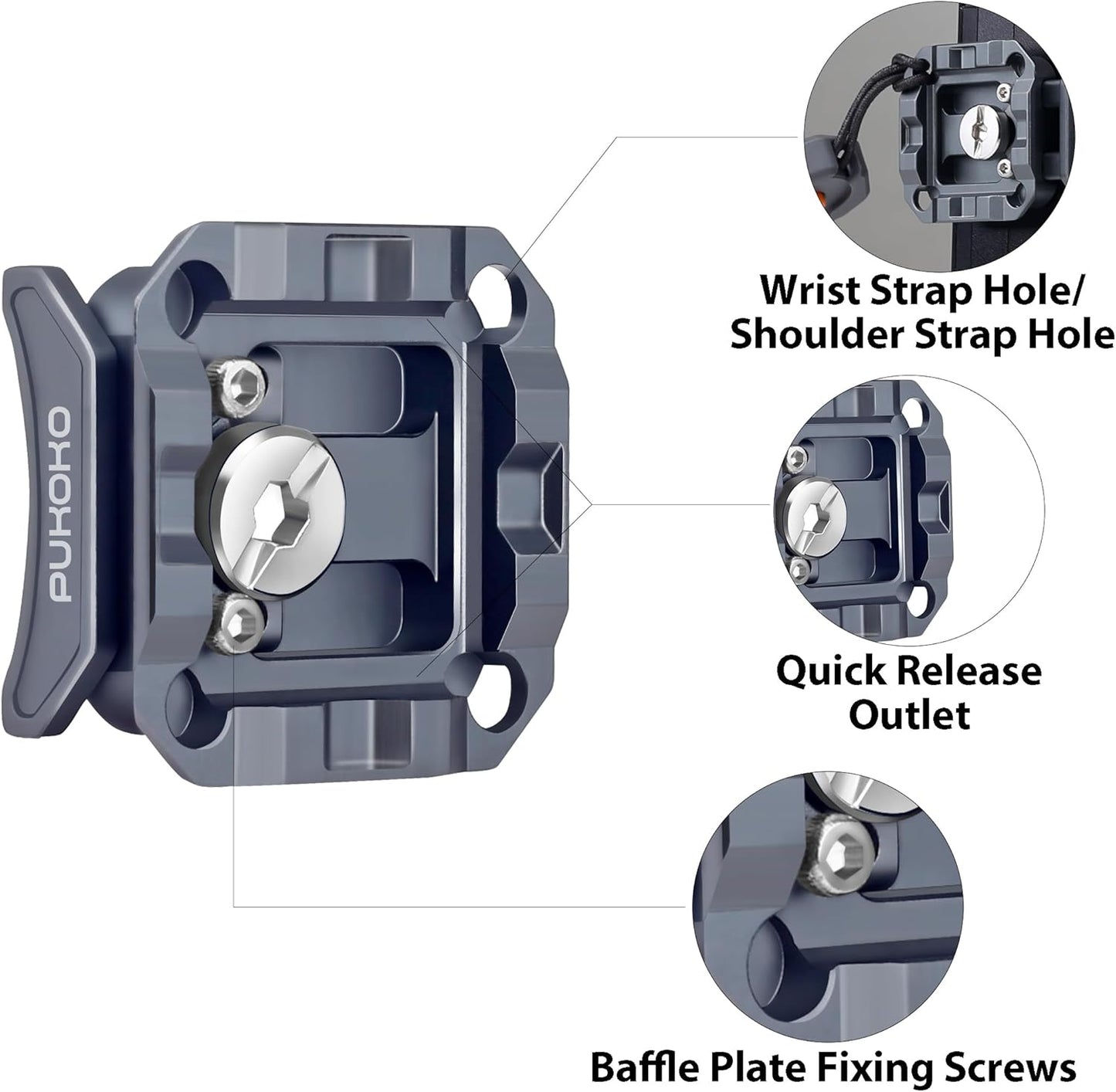 Camera Quick Release Plate Metal Anti-Deviation Universal Base Quick Release System QR Plate Camera Tripod Mount Adapter for DSLR/Mirrorless Cameras, Tripod, Monopod, Ball Head