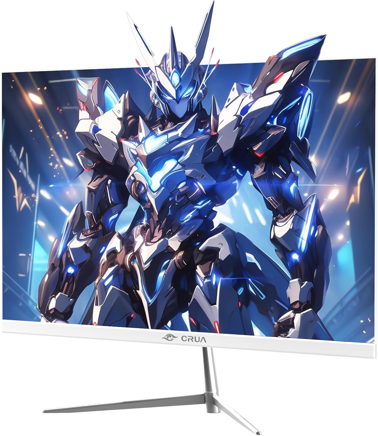 CRUA 24.5" White Gaming Monitor, 200Hz FHD(1920 * 1080P) VA Screen Computer Monitor, Supports Freesync, 120% sRGB, Blue Light Filter, Built-in Speakers, Wall Mountable Installs(HDMI 1.4/DP 1.2)
