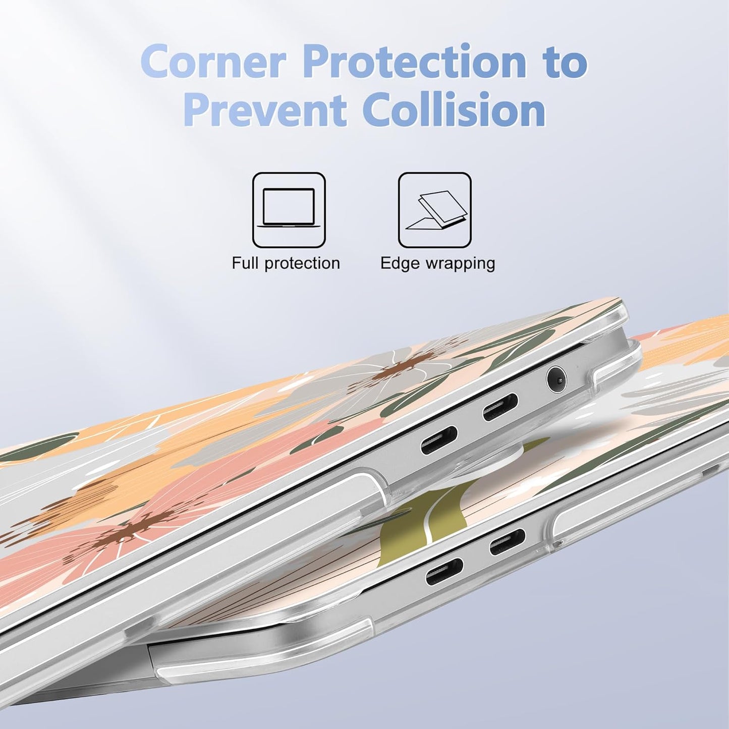 for MacBook Pro 16 inch Case 2019 2020 Release Model A2141, Plastic Hard Shell Cover with Keyboard Cover & Screen Protector for MacBook Pro 16 inch with Touch Bar & Touch ID - Floral P227