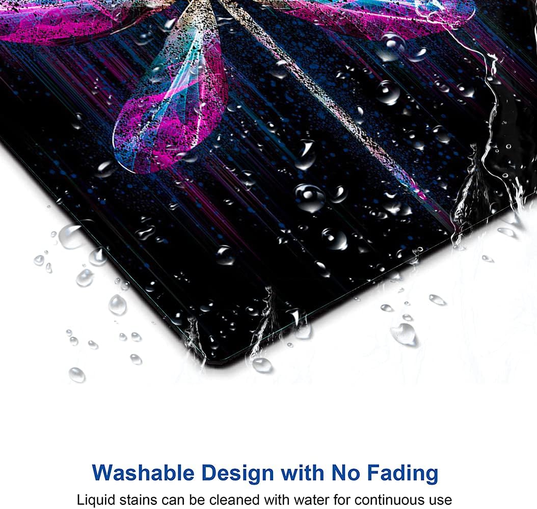 Hokafenle Mouse Pad, Purple Dragonfly Mouse Pad, Square Custom Mouse Mat Waterproof Mousepad Non-Slip Rubber Base MousePads for Office Home Laptop