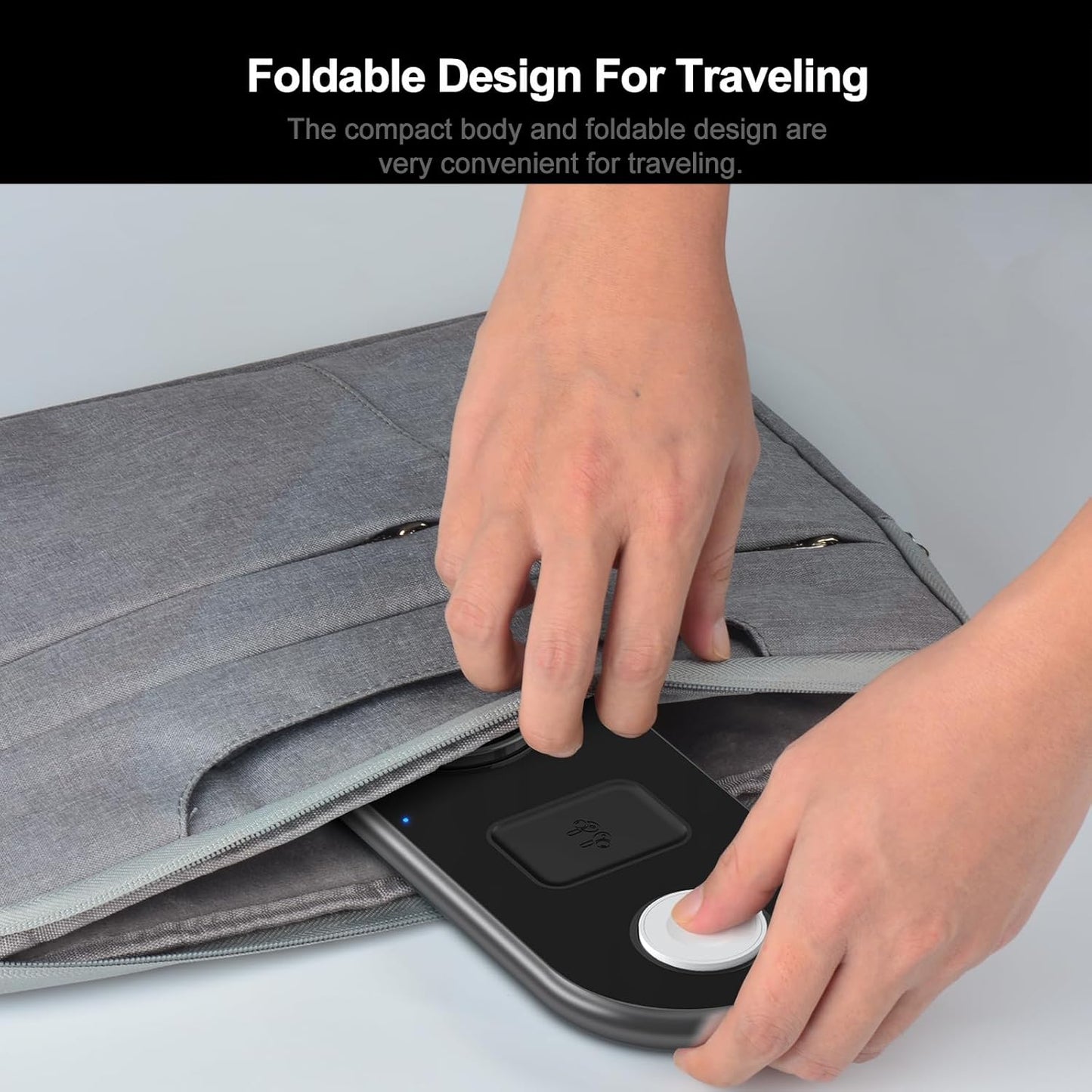 2025 Upgraded 3 in 1 Charging Station for Apple Devices, Fast Magnetic Mag-Safe Wireless Charger Stand for iPhone 16/15/14/13/12 Series & Apple Watch 1-10/Ultra & AirPods Pro (Black)