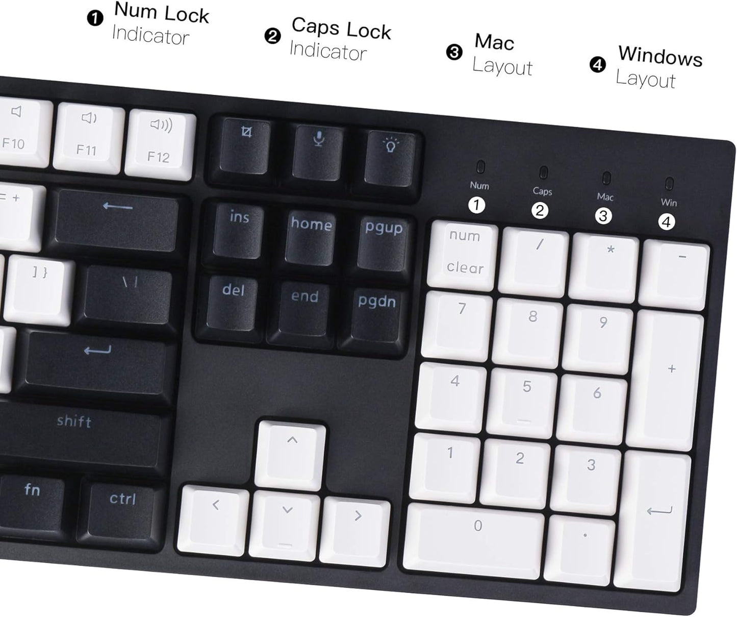 Keychron C2 Full Size 104 Keys USB Type-C Wired Mechanical Gaming Keyboard for Mac Layout, Gateron G Pro Red Switch/RGB Backlight/Double-Shot ABS keycaps Computer Keyboard for Windows Laptop PC
