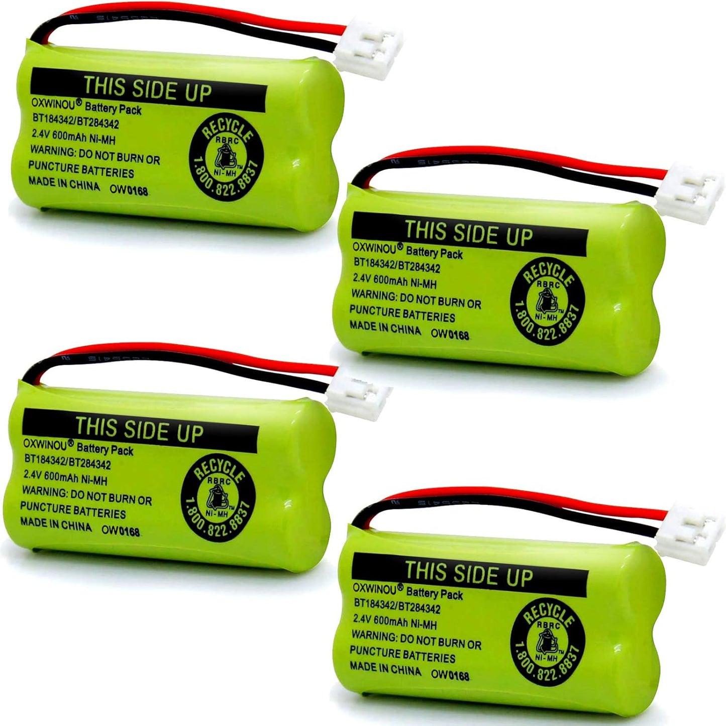 BT18433 BT-18433 BT28433 BT184342 BT-184342 BT284342 BT183348 BT1011 BT-1011 Replacement Battery for BT-8300 BATT-6010 89-1326-00-00 89-1330-01-00 CPH-515D Cordless Phone(Pack of 4)