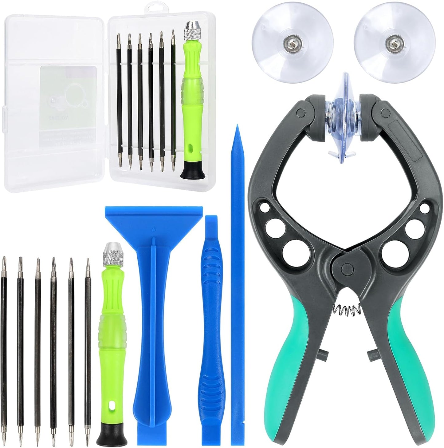 13 Pcs Precision Screwdriver Set Magnetic, Electronics Opening Pry Tools Repair Kit with LCD Screen Opening Suction Cup Pliers for Computer, PC, Tablet, Laptop, Eyeglass, Watch