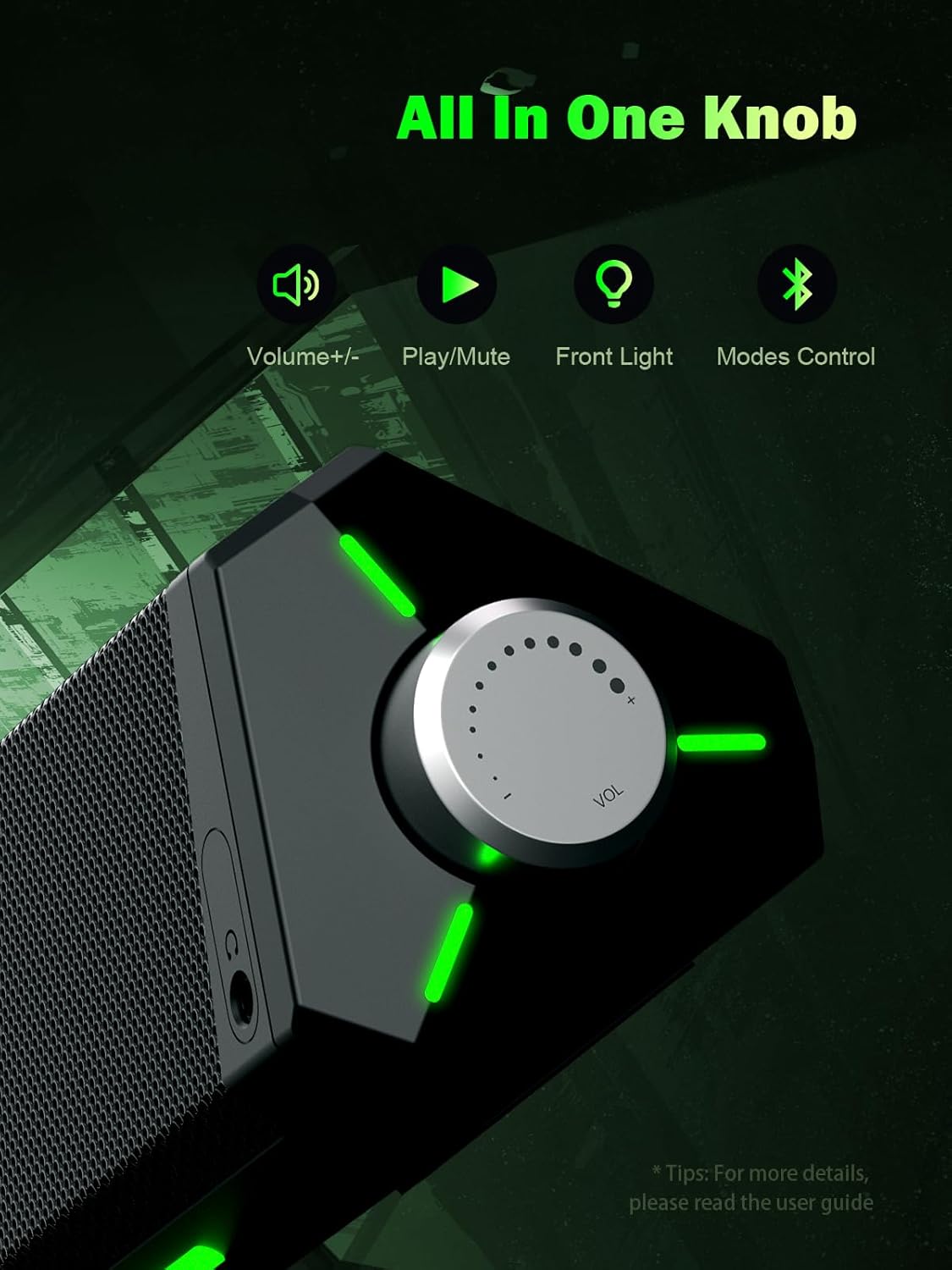 BLUEDEE Computer Speakers, Bluetooth Soundbar, HiFi Stereo, 3.5mm Aux-in Connection, USB Powered Speakers for Desktop Monitor, PC, Laptop, Tablets