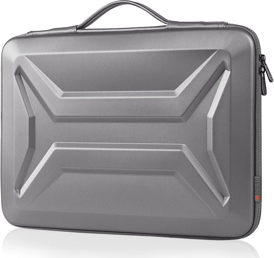 DOMISO 15.6 Inch Laptop Case Rugged Sleeve Waterproof Hard Shell Protective Cover Fits Most 15.6" Laptops/Macbook Pro/Lenovo IdeaPad/HP ENVY/Dell XPS (Silver)