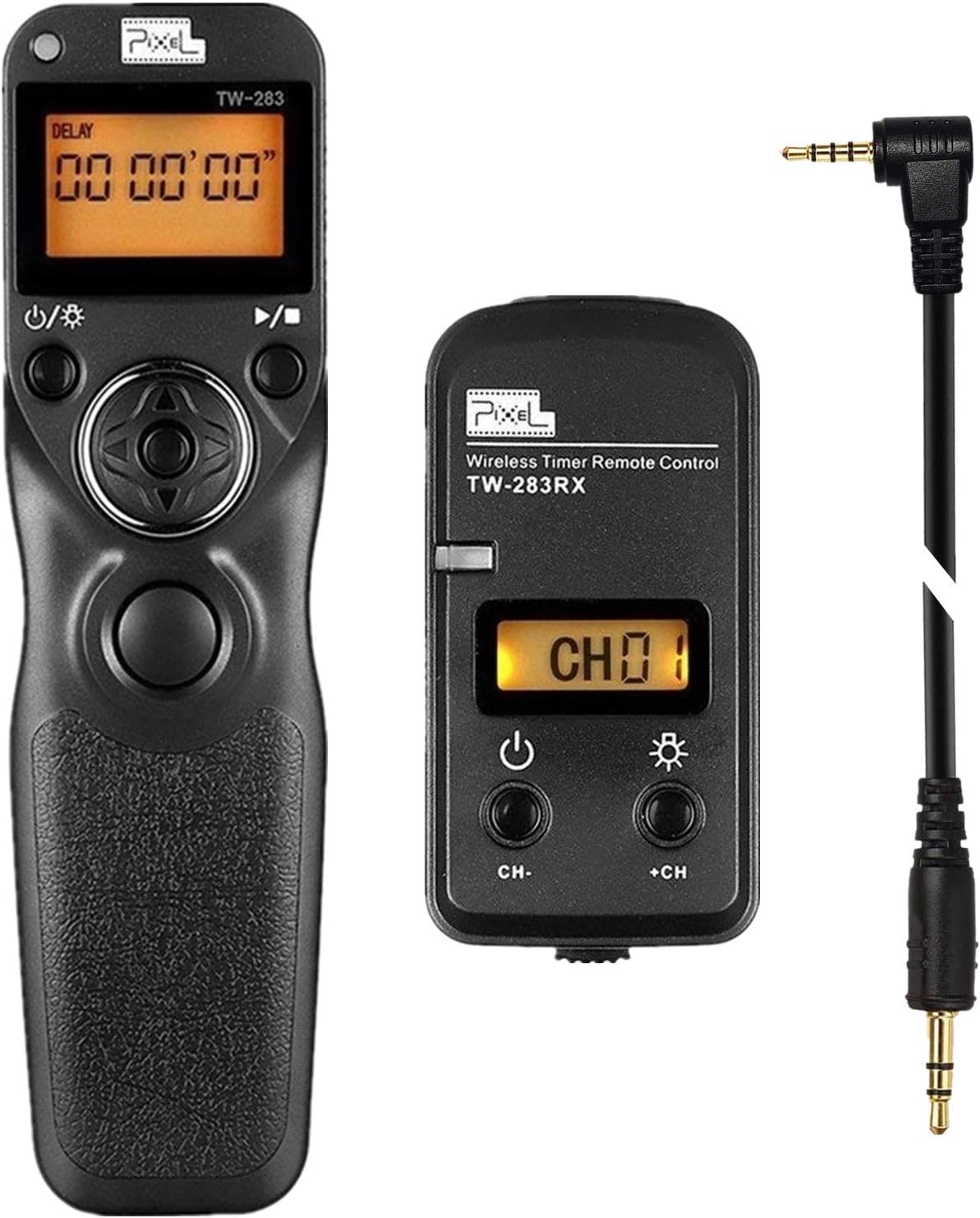Pixel Wireless Timer Remote Shutter Release TW283-L1 Wireless Remote Control Wire Release Compatible with Panasonic S5 S1H S1R S1M S1 G95 G91 FZ10002 G9 GH5 G85 G81 GX8 GX7 GH4 GH3 FZ2500 FZ2000