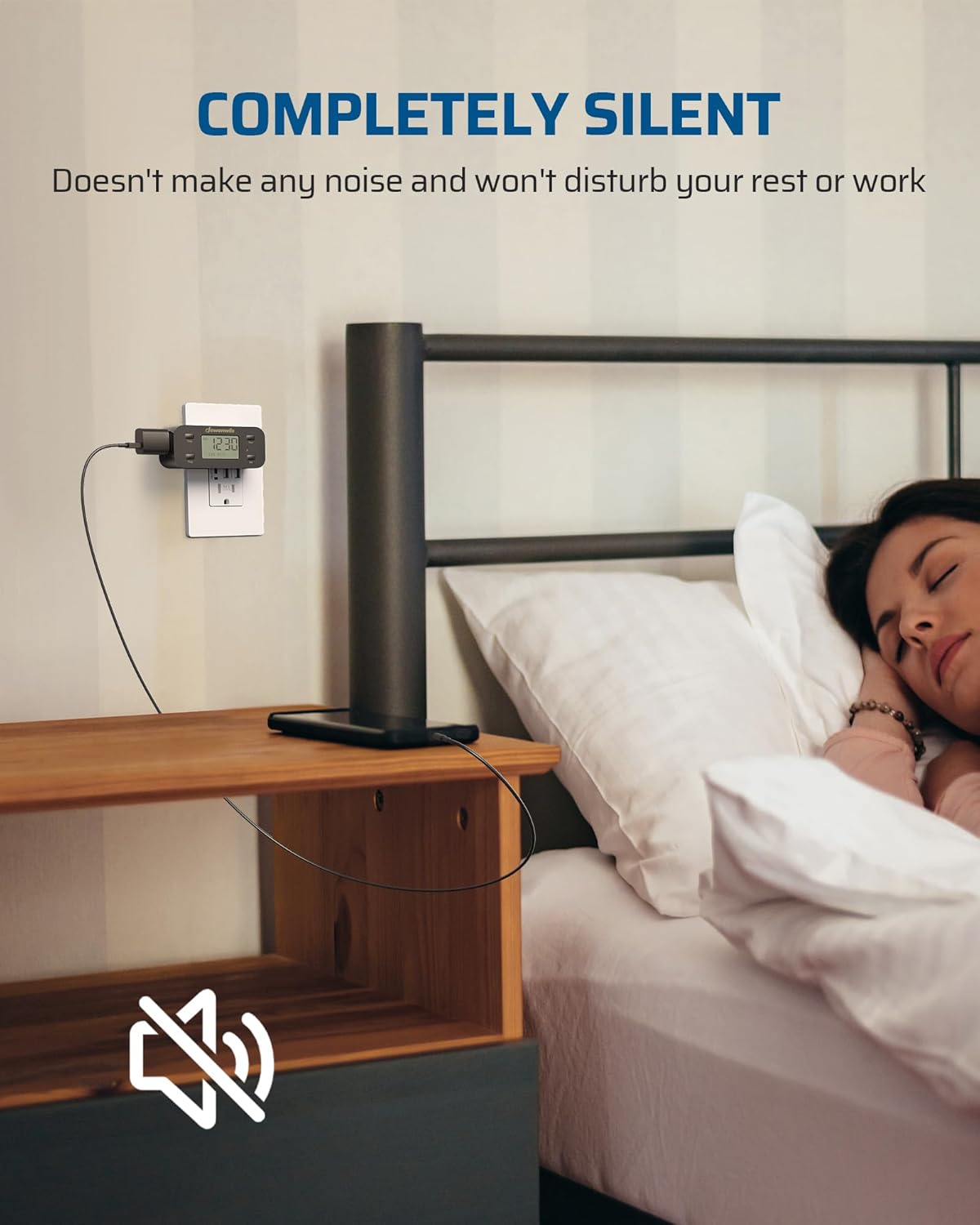 DEWENWILS 24 Hour Programmable Digital Timer Outlet with 1 Grounded Outlet, Timers for Electrical Outlets, Light Timer for Indoor Lamp Fan Aquarium, 125V/15A/1000W, 3 Prong, 1/2 HP, Black