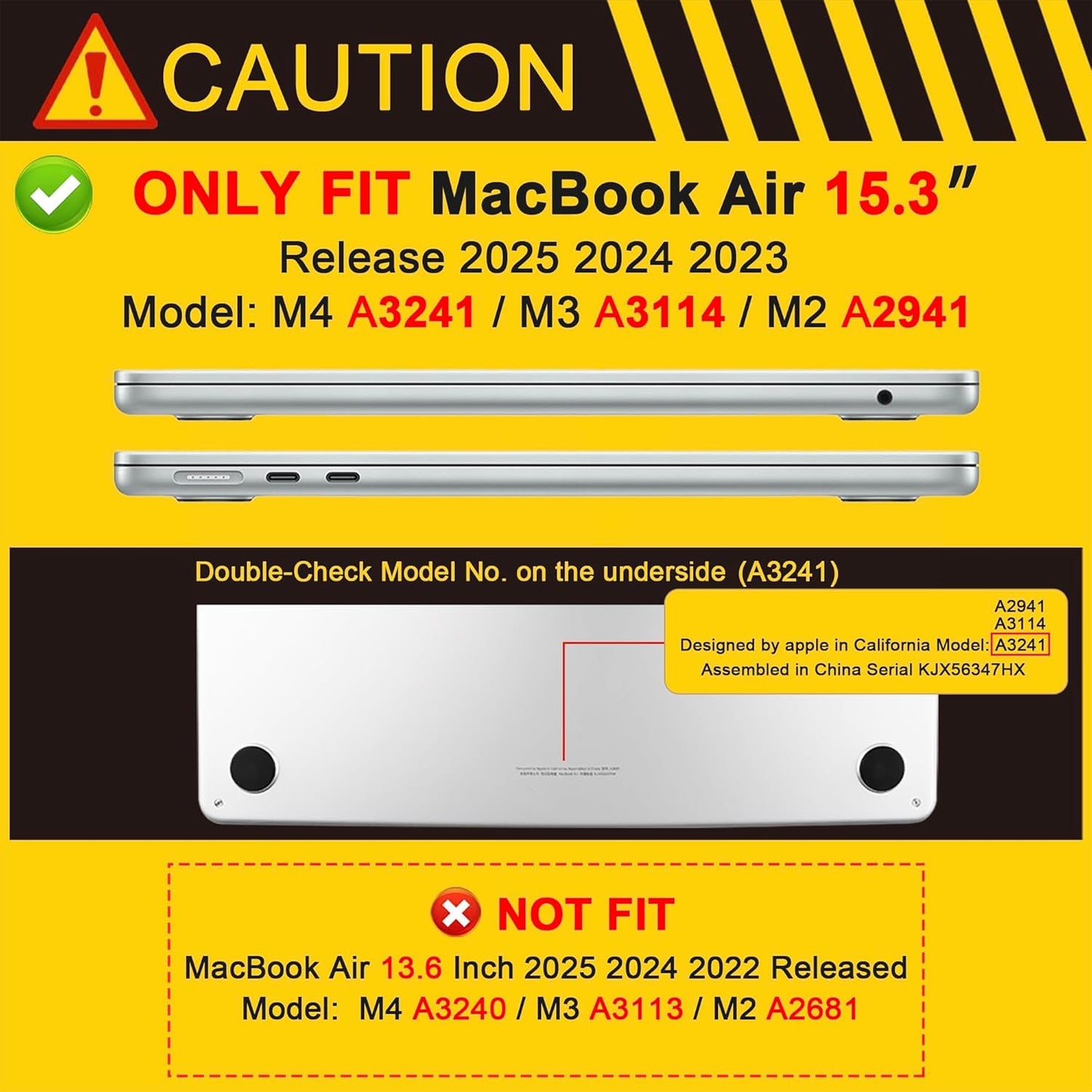 MEEgoodo for M4/M3/M2 MacBook Air 15.3 inch Case 2025 2024 2023, Case Fit Model (A3241/A3114/A2941) for MacBook Air 15 inch, Laptop Hard Shell with Keyboard Cover, Coquette Ribbon Bow