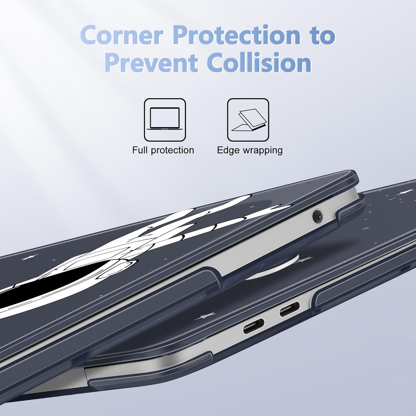 May Chen Case for MacBook Pro 13 inch M2 2023,2022,2021,2020 A2338 M1 A2251 A2289, Plastic Hard Shell Case for MacBook Pro 13" with Touch Bar Fits Touch ID, Astronaut Space