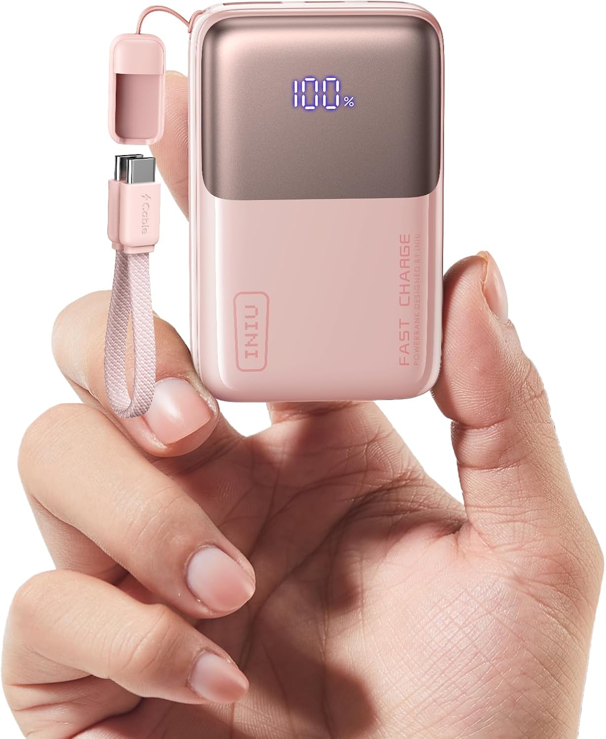 INIU Pocket Size Portable Charger, Ultra Small 10000mAh 45W PD Power Bank, USB C in&Out Fast Charging Battery Pack, Travel Essentials Powerbank for iPhone 16/15 Pro Max, iPad Air, Samsung S22 S27 etc