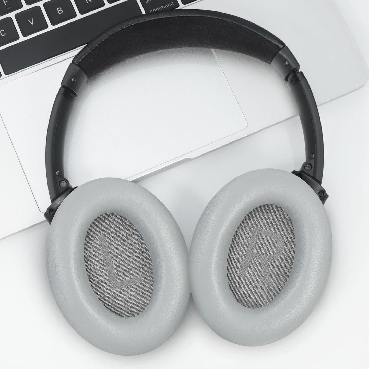 Headphones Replacement Ear Pads, Protein Leather earpad Cushions for Bose Quiet Comfort QC35 Headphones, Replacement Earpads, Softer Memory Foam - Gray