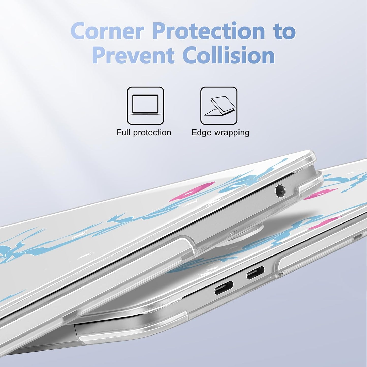 Case for MacBook Pro 13 inch with/Without Touch Bar (2016-2022, M2 A2338 M1 A2289 A2251 A2159 A1989 A1706 A1708), Hard Shell + Keyboard Cover + Dust Plug, Cherry Bow