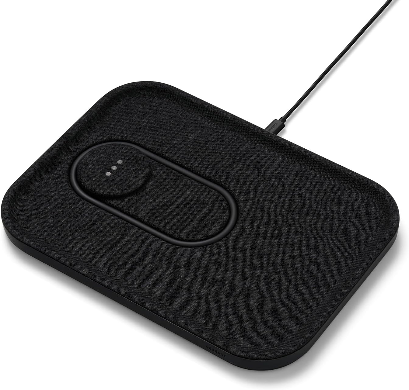 Courant MAG:3 Charger and Tray - Belgian Linen, Multi-Device Charger Compatible with MagSafe iPhones 16, 15, 14, 13, 12 or Wireless AirPod Cases (Charcoal)