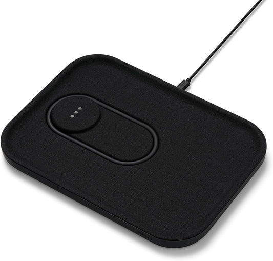 Courant MAG:3 Charger and Tray - Belgian Linen, Multi-Device Charger Compatible with MagSafe iPhones 16, 15, 14, 13, 12 or Wireless AirPod Cases (Charcoal)