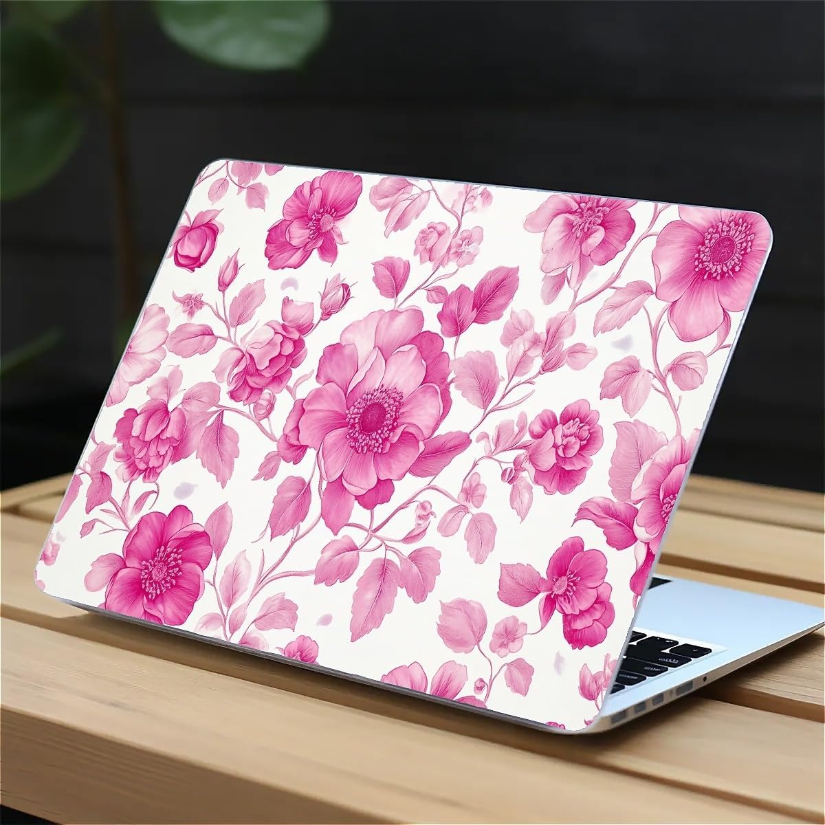 Compatible with MacBook Air 13.3 13.6 Inch Case 2022 2021 2020 2019 Plastic Hard Shell Case Cover,13.6 Air (A2681) M2 2022, Pink Vintage Floral