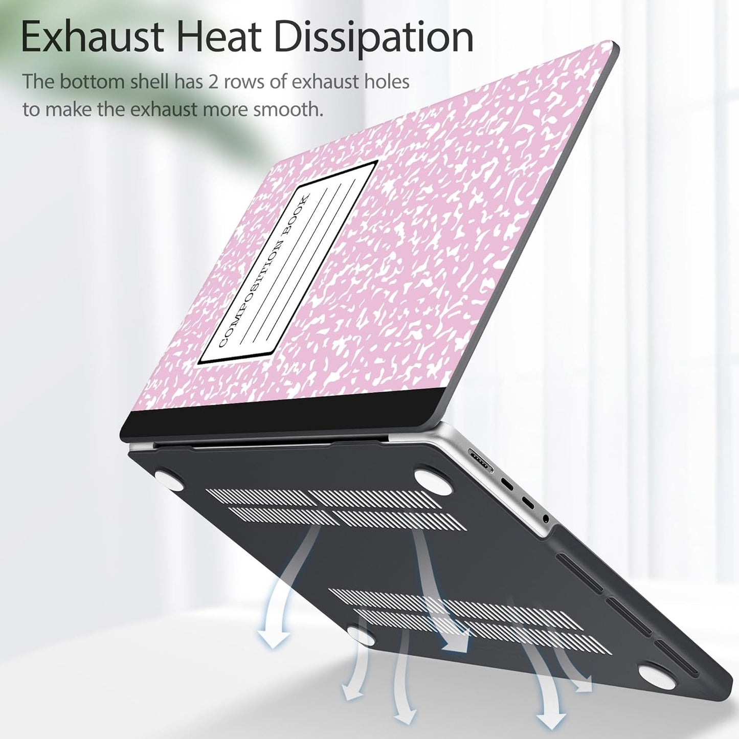 Tuiklol for M4 MacBook Pro 14 Inch Case 2024-2021 Release A3112 A3401 A3185/M3 A2918 A2992/M2 A2779/M1 A2442 Pro/Max Chip,Hard Shell Case with Screen Protector for Touch ID,Composition Book