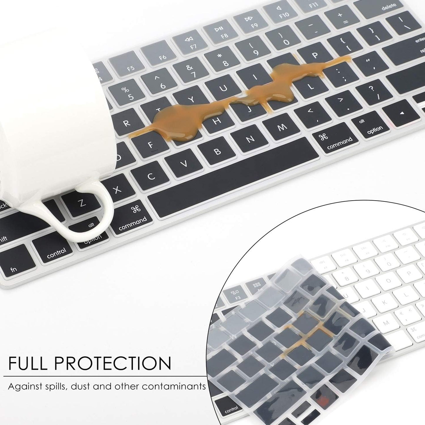 Allinside Ombre Gray Cover for Apple Magic Keyboard (MLA22LL/A) with US Layout