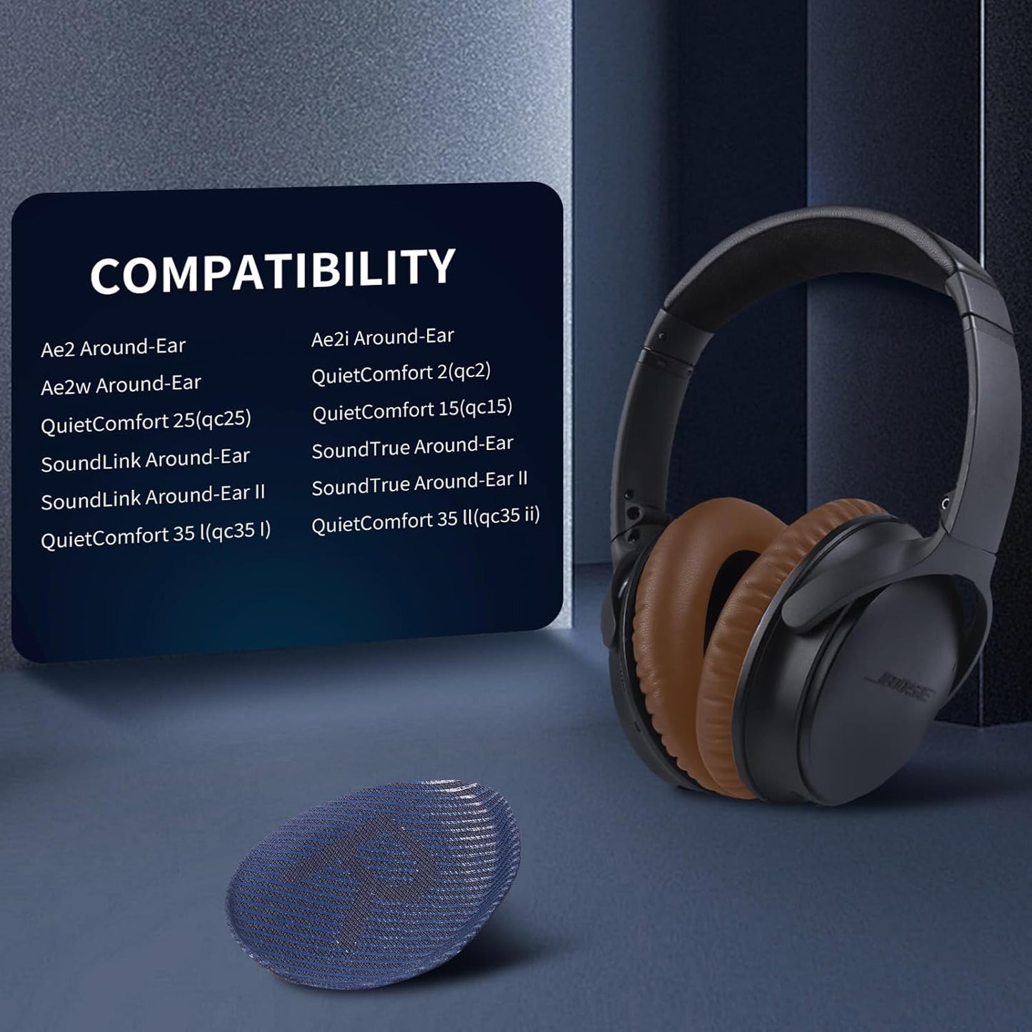 Ear Pads for Bose QC35: Durable Comfortable Noise Cancellation Replacement Cushion Earpads for Bose Quitecomfort 35 QC35 QC35 ii Headphones with Good Audio Quality