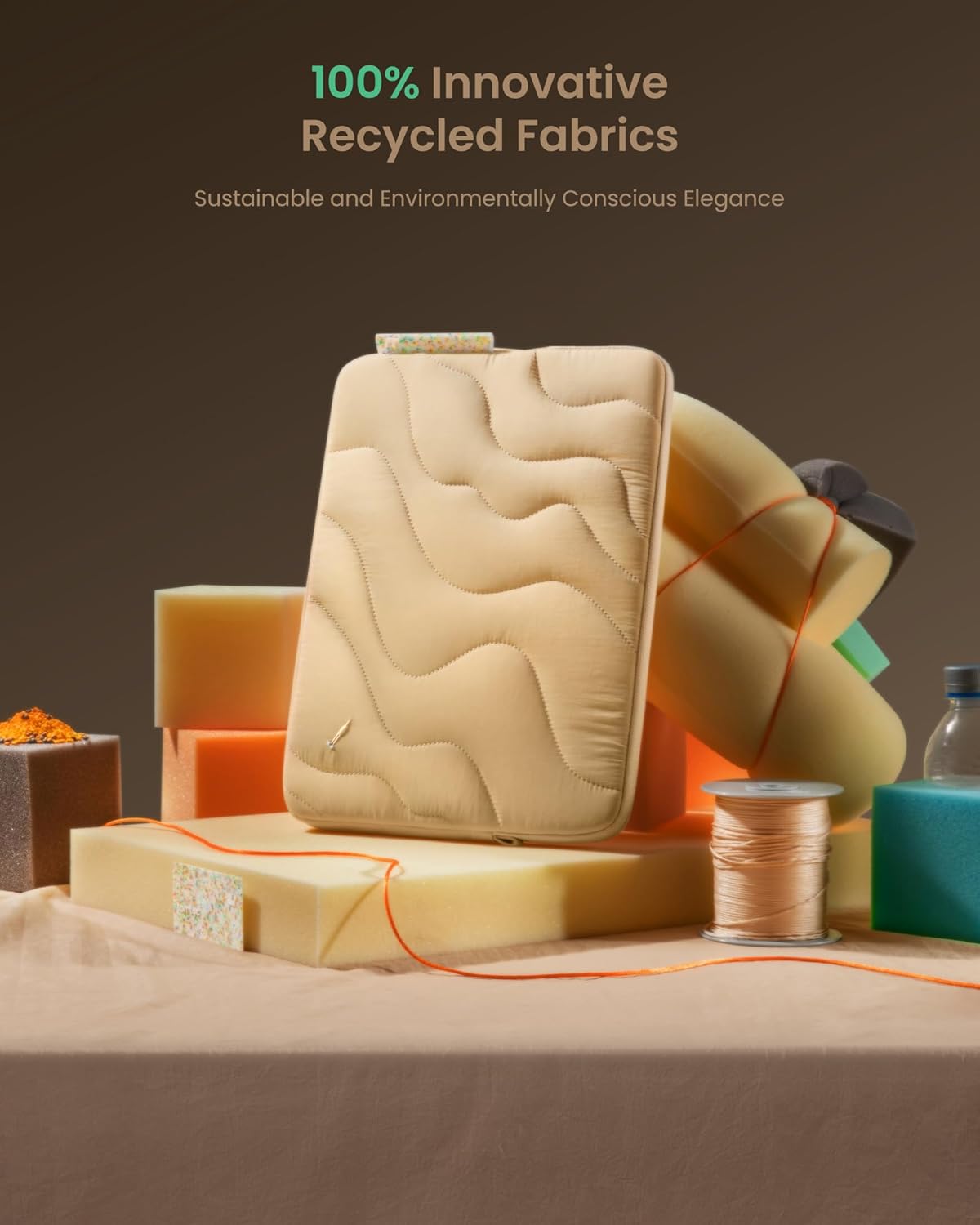 tomtoc 360 Protective Puffy Laptop Sleeve for 16-inch MacBook Pro M4/M3/M2/M1 Pro/Max A3403 A3186 A2991 A2780 A2485 2024-2019, Quilted Design Soft Cute Puffer Bag Laptop Case for Dell XPS 16 Plus