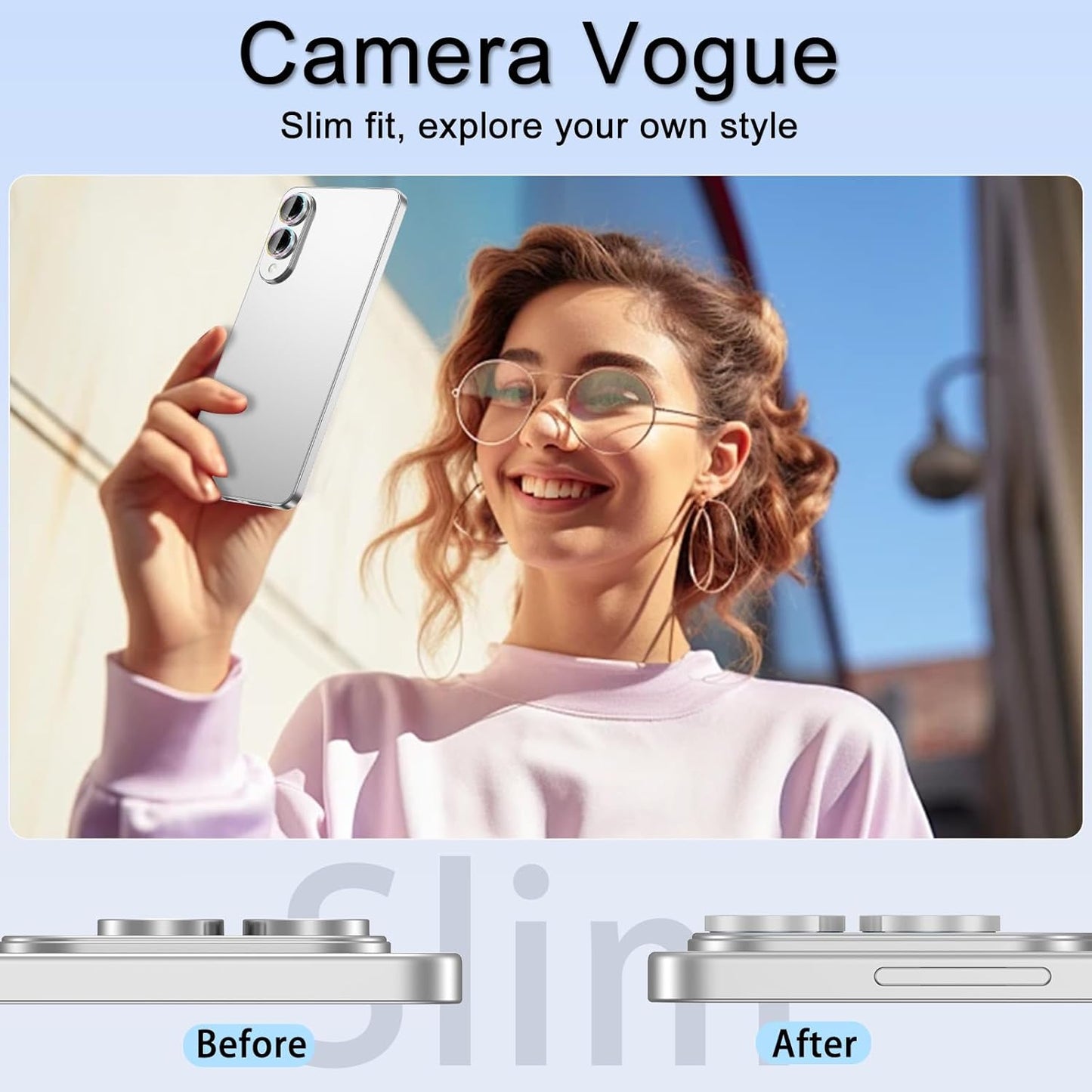 for Samsung Galaxy S25 Edge Camera Lens Protector, Individual Metal Ring Tempered Glass Lens Cover, [Strong Adsorption] Scratch Resistant Ultra-Thin HD Clear Lens Cover, 1 Set-Colorful Sparkly