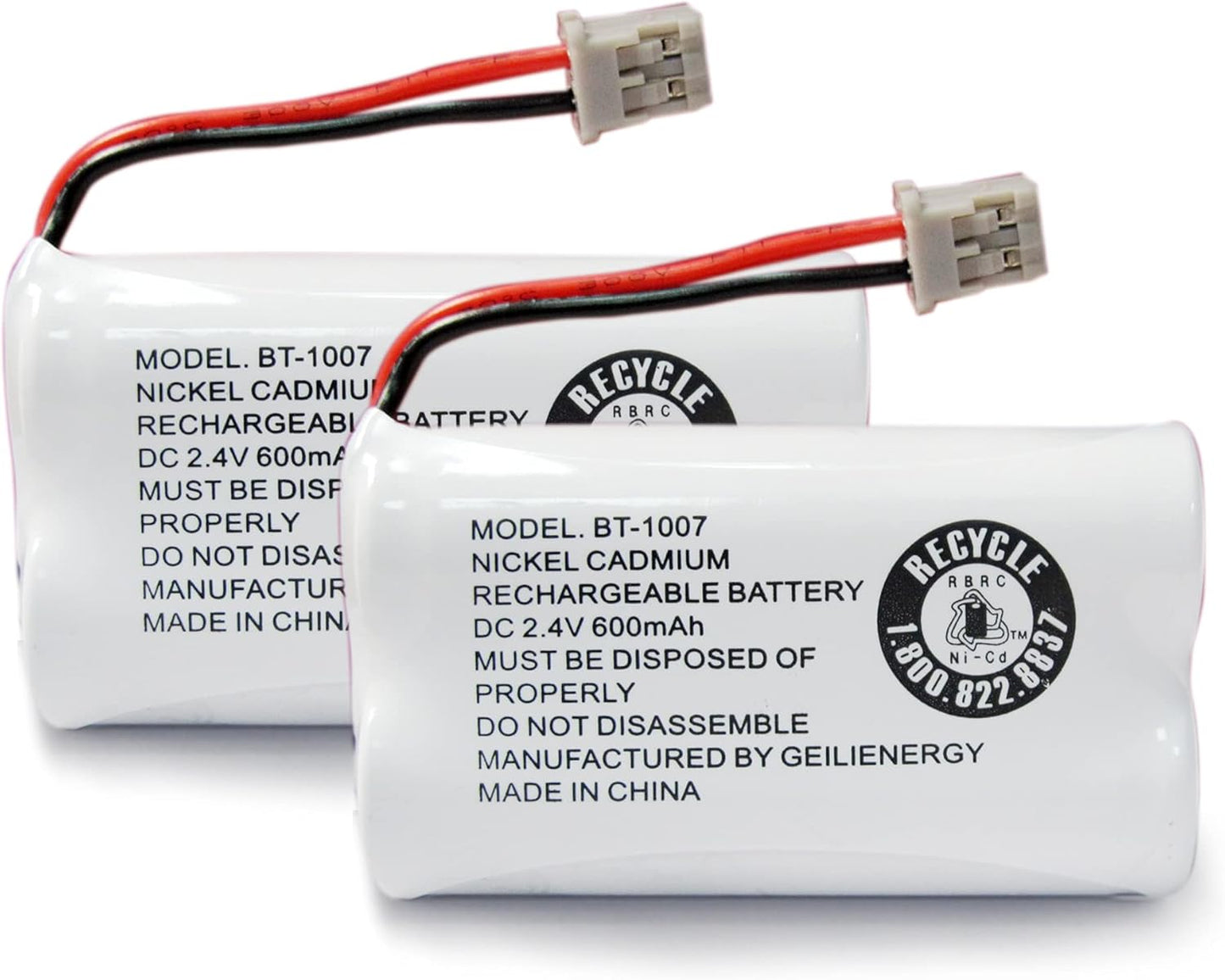 GEILIENERGY BT1007 BT-1007 BBTY0651101 Battery Compatible with BT904 BT-904 BT1015 BBTY0460001 BBTY0510001 BBTY0624001 BBTY0700001 HHR-P506, HHR-P506A Cordless Phone(2-Pack)
