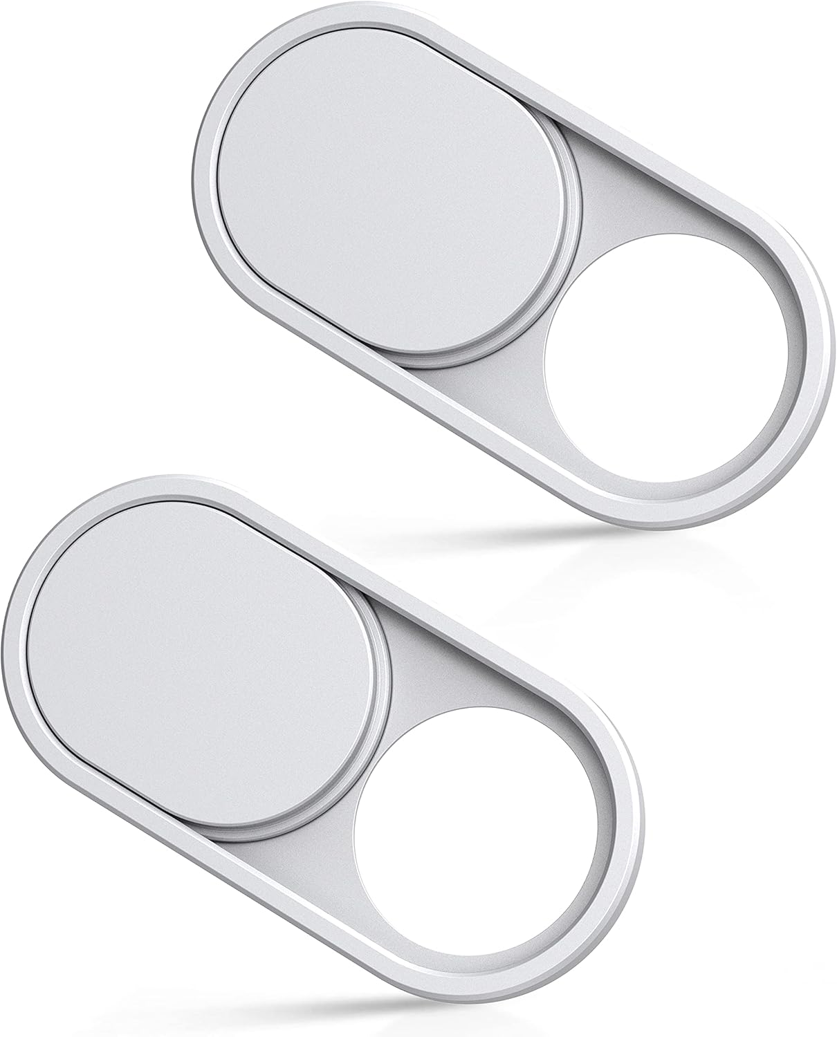 imluckies Metal Webcam Cover Slide, 0.023in Camera Cover for Laptop Computer, MacBook Pro/Air iMac iPad Tablet iPhone 8/7/6 Plus, Echo Show/Spot Web Camera Blocker Protect Your Privacy [2 Pack White]