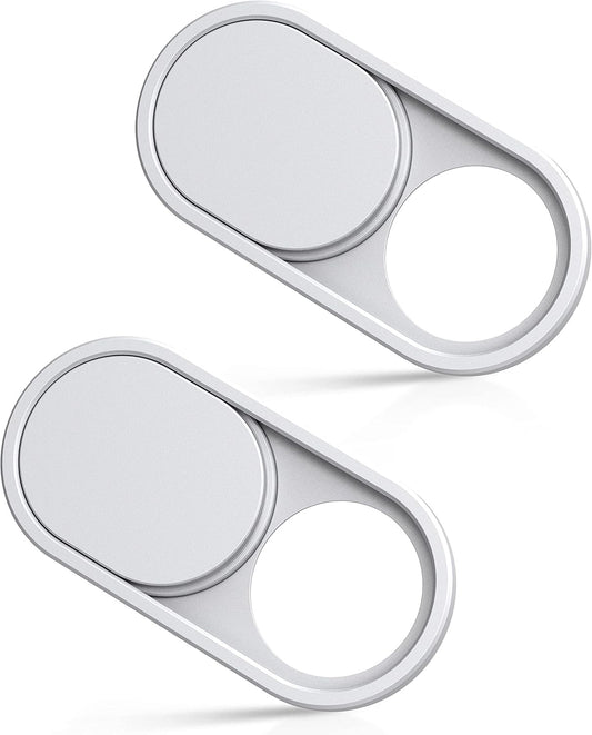 imluckies Metal Webcam Cover Slide, 0.023in Camera Cover for Laptop Computer, MacBook Pro/Air iMac iPad Tablet iPhone 8/7/6 Plus, Echo Show/Spot Web Camera Blocker Protect Your Privacy [2 Pack White]