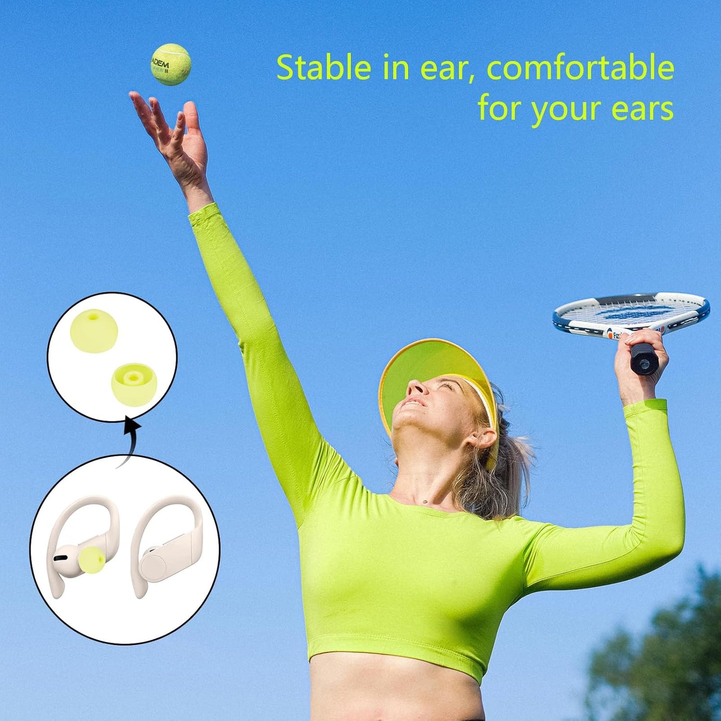 Earbud Replacement Tips Silicone Earbud Tips Ear Tips Compatible with Powerbeats Pro Beats Wireless Earphone Headphone Earbud Rubber Tips Eartips 4 Pairs