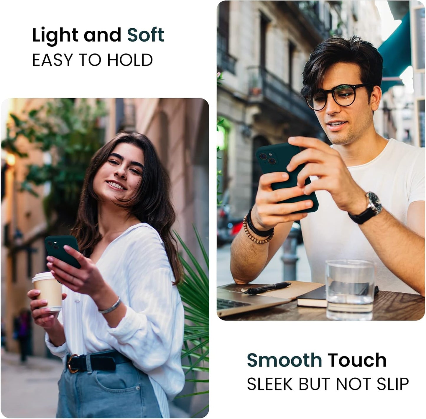 FireNova Designed for iPhone 15 Plus Case, Silicone [Camera Protection] Case with [2 Screen Protectors], Soft Anti-Scratch Microfiber Lining Inside, 6.7 inch, Teal