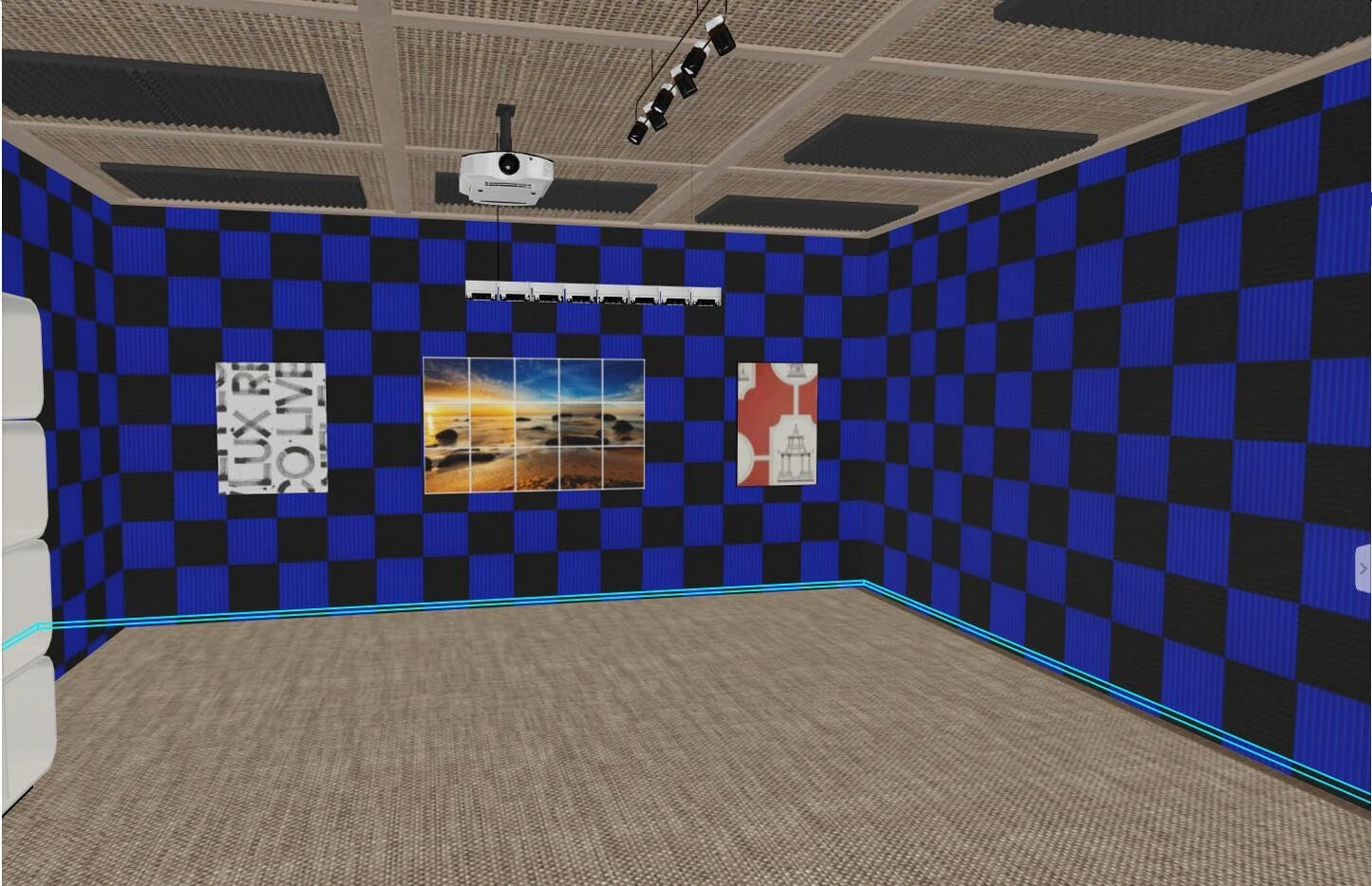 96 Pack Black/BLUE 12 "X 12 "X1" Acoustic Panels Studio Soundproofing Foam Wedge Tiles,