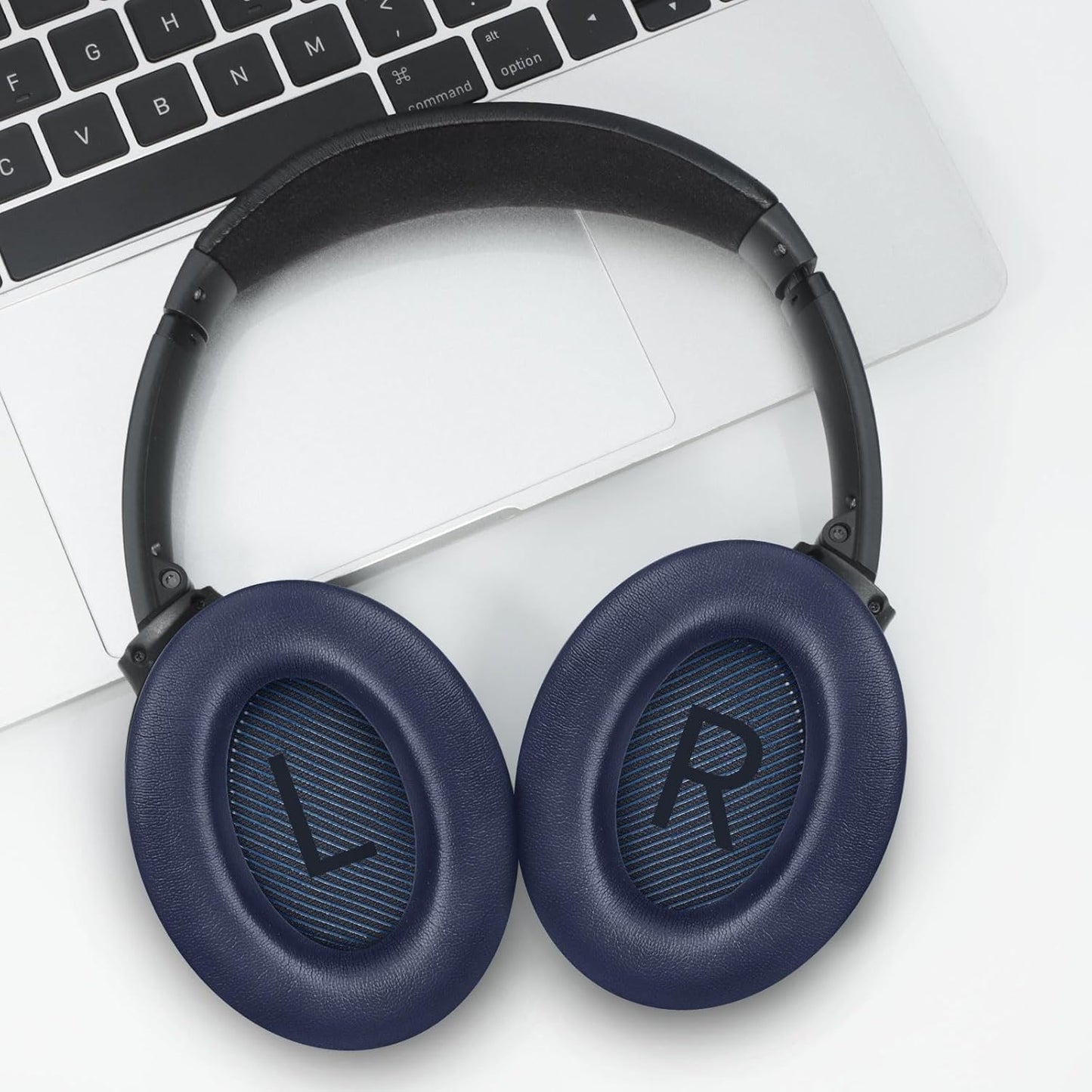 Headphones Replacement Ear Pads, Protein Leather earpad Cushions for Bose Quiet Comfort QC35 Headphones, Replacement Earpads, Softer Memory Foam - Navy Blue