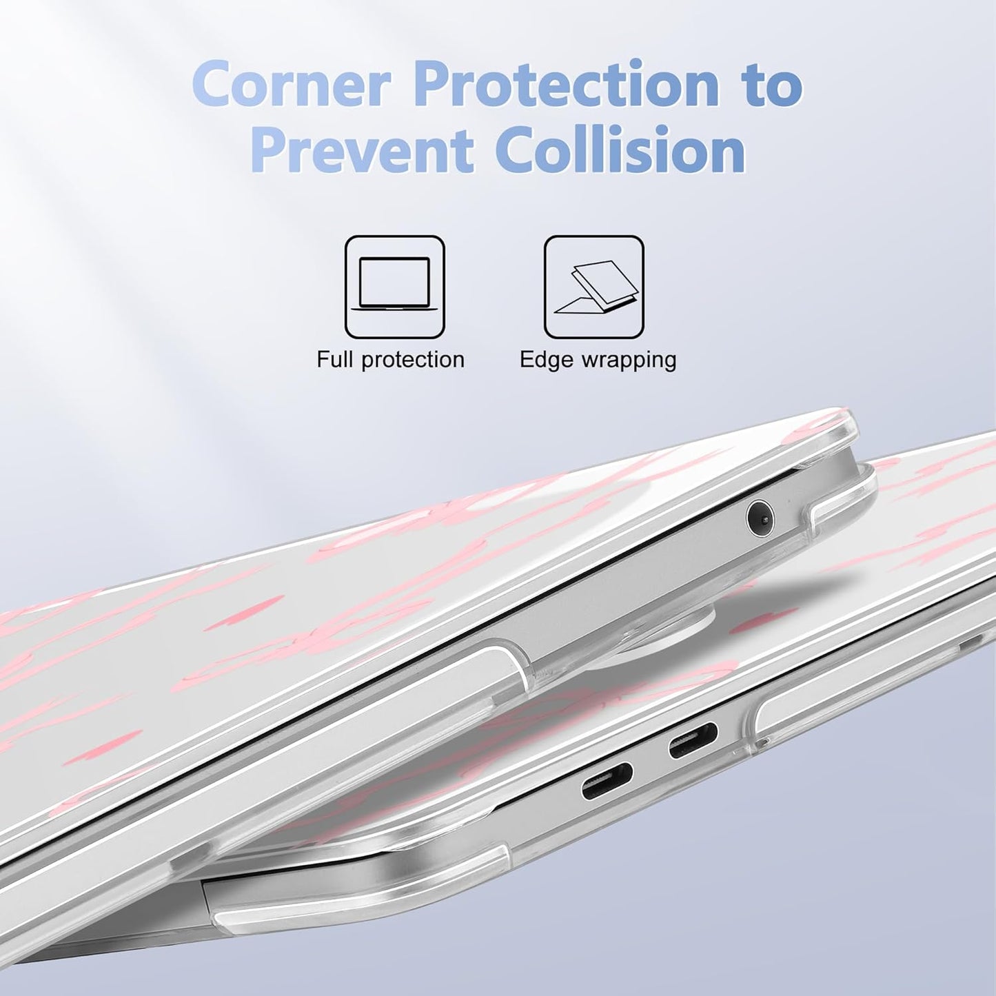 Case for MacBook Pro 13 inch with/Without Touch Bar (2016-2022, M2 A2338 M1 A2289 A2251 A2159 A1989 A1706 A1708), Hard Shell + Keyboard Cover + Dust Plug, Bow