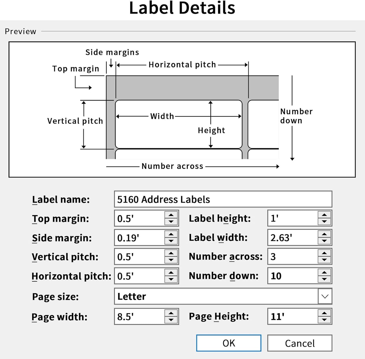 1" x 2-5/8" Address Labels 3000 Labels Sticker Paper for Laser/Ink Jet Printer mailing Labels 8.5"×11" White 30 per Sheet