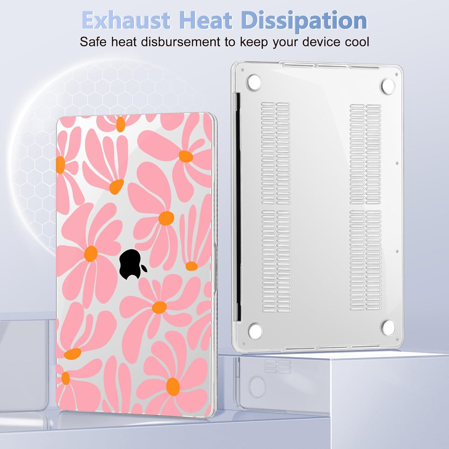 May Chen Case for MacBook Pro 13 inch M2 2023,2022,2021,2020 A2338 M1 A2251 A2289, Plastic Hard Shell Case for MacBook Pro 13" with Touch Bar Fits Touch ID, Groovy Flower